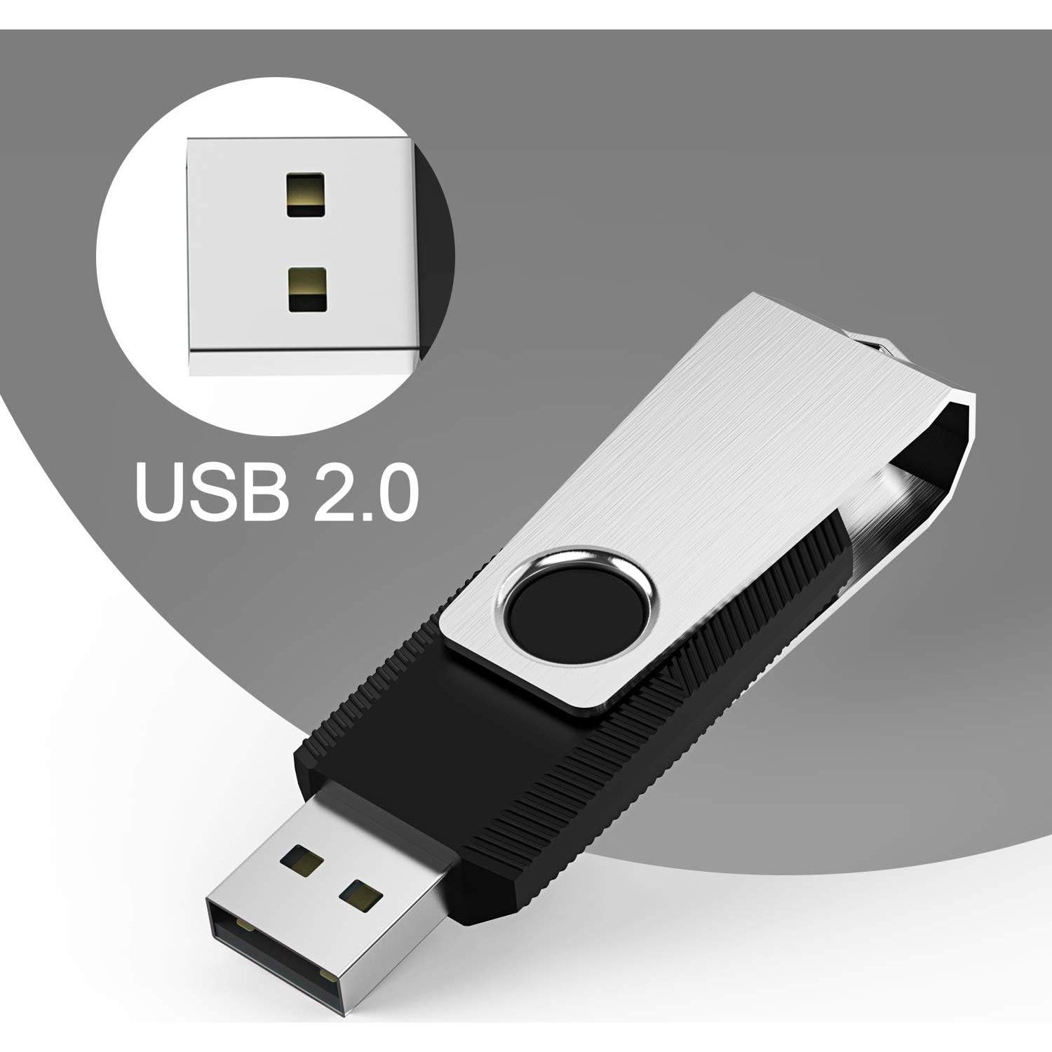 KEXIN 128GB USB 2.0 Flash Drive Pack de 5 Unidades
