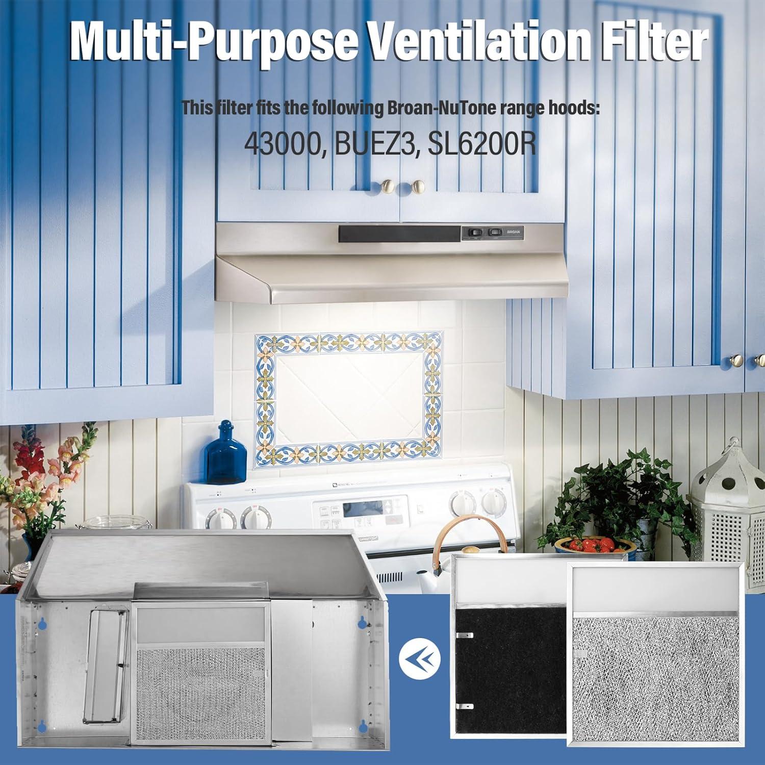 Filtro de Grasa Aluminio BP57 con Lente de Luz Broan-NuTone