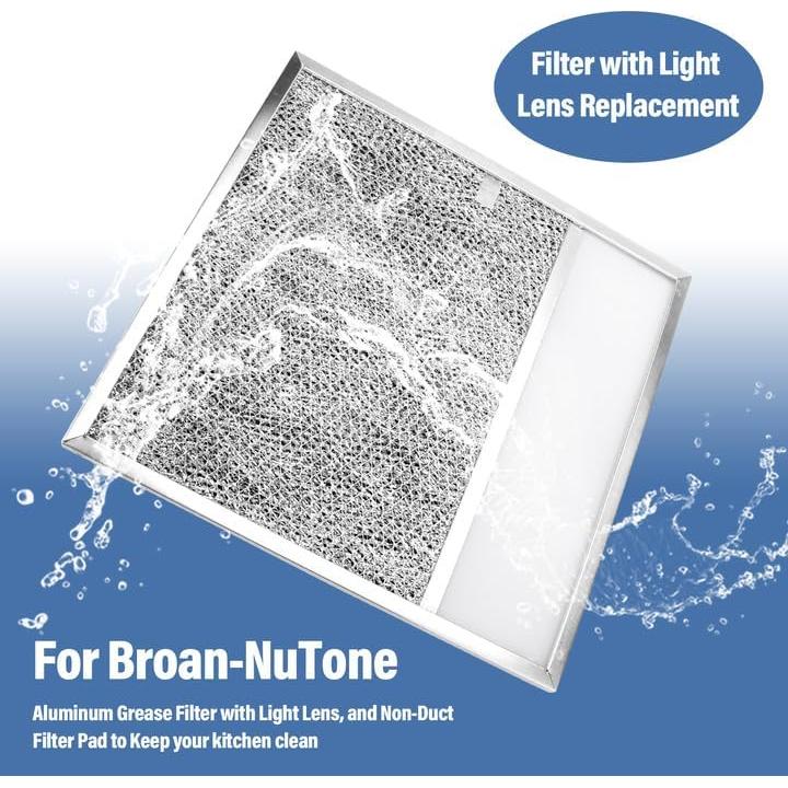 Filtro de Grasa Aluminio BP57 con Lente de Luz Broan-NuTone