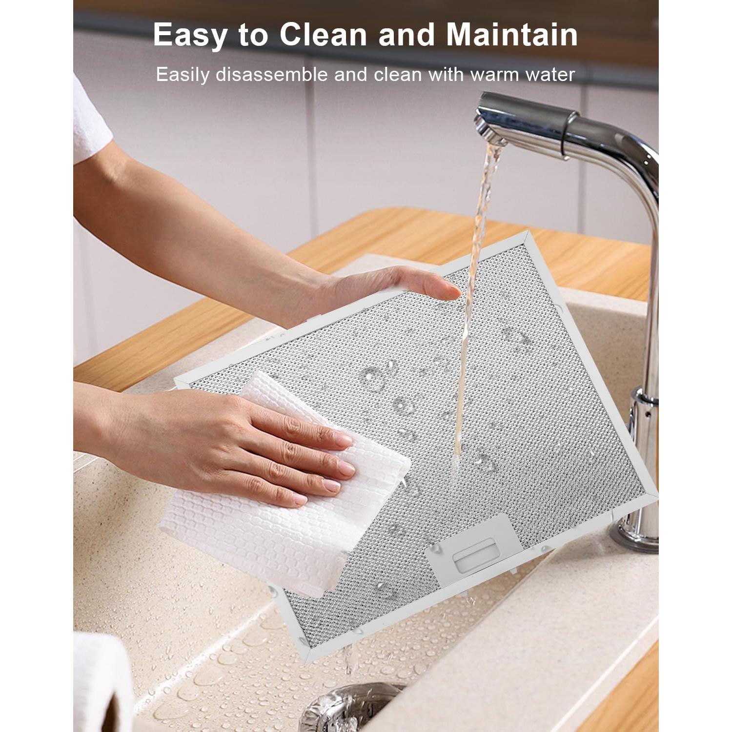 Filtro de Grasa de Acero Inoxidable QAGGUM 2 Pcs 36.83 x 29.21 cm