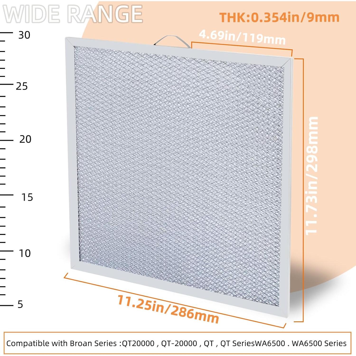Filtro de Ventilación de Grasa WZKO 29.8 x 28.6 cm para Campanas