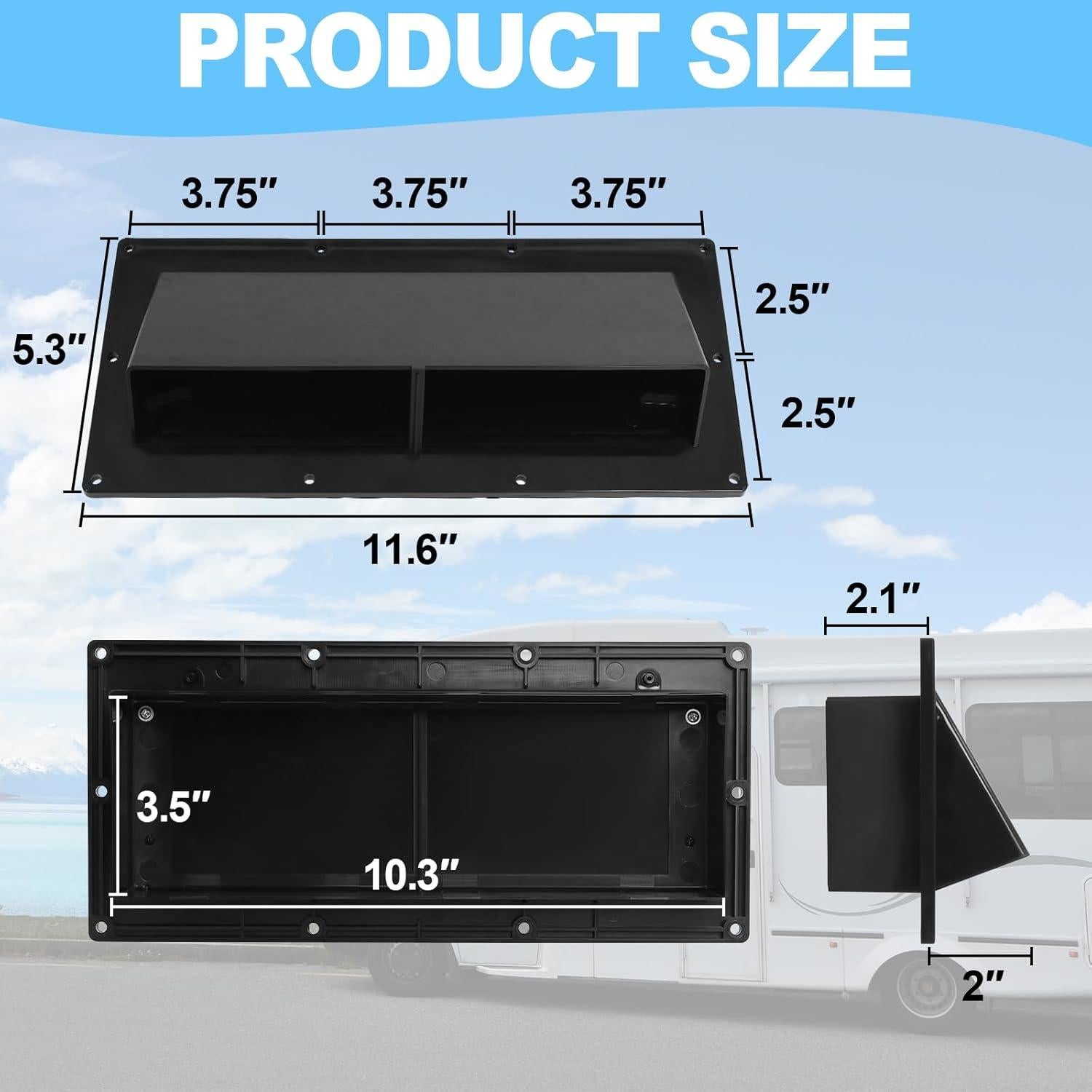 Cubierta de Ventilación de Escape Gekufa RV - 13.5 cm x 29.5 cm