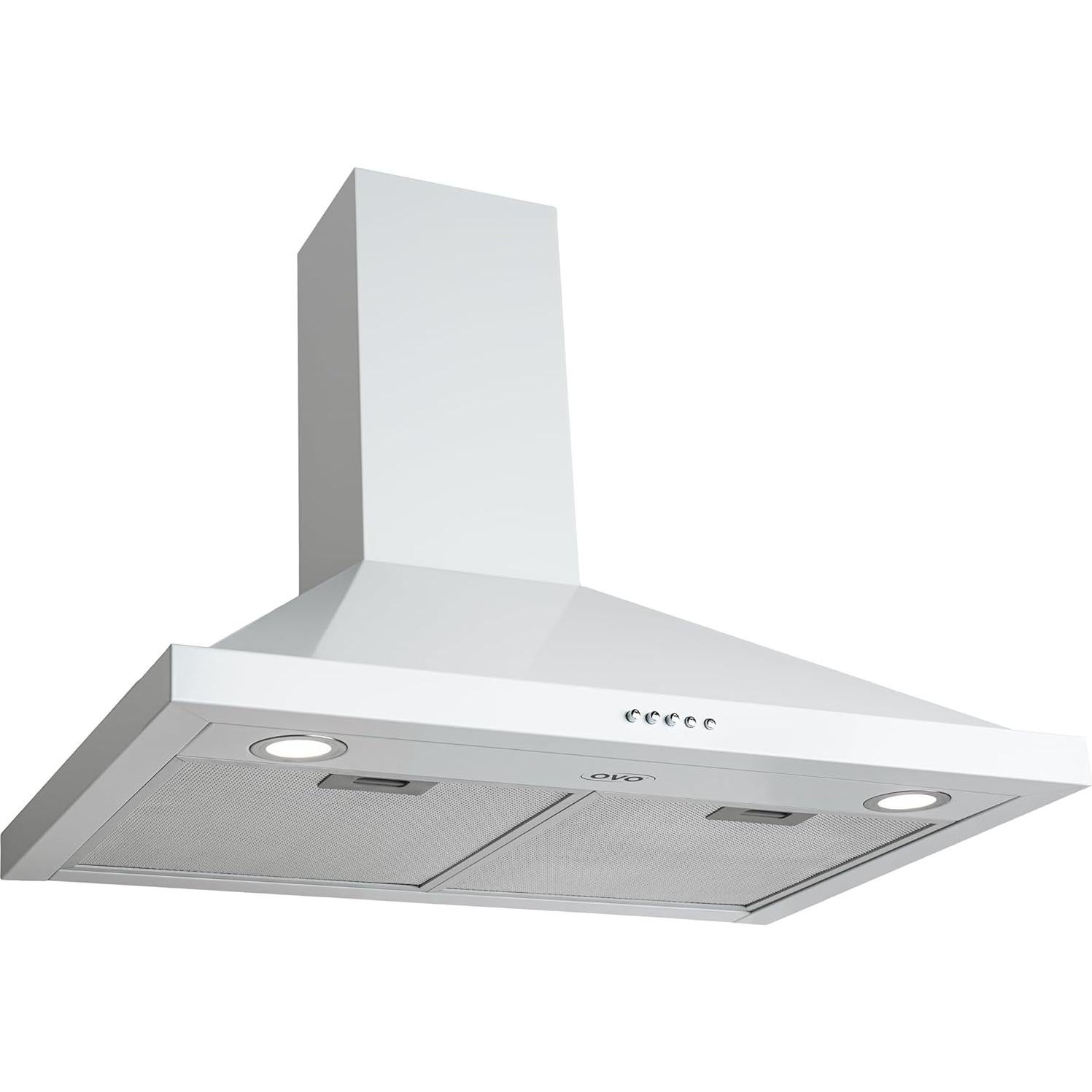 Campana de Pared OVO OV-2007WH 76.2 cm 3 Velocidades Acero Inoxidable