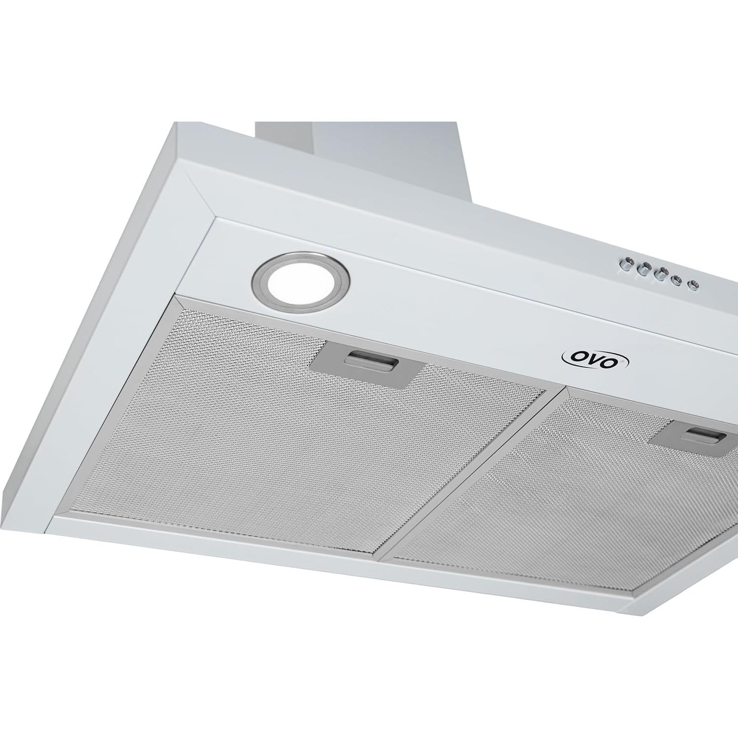 Campana de Pared OVO OV-2007WH 76.2 cm 3 Velocidades Acero Inoxidable