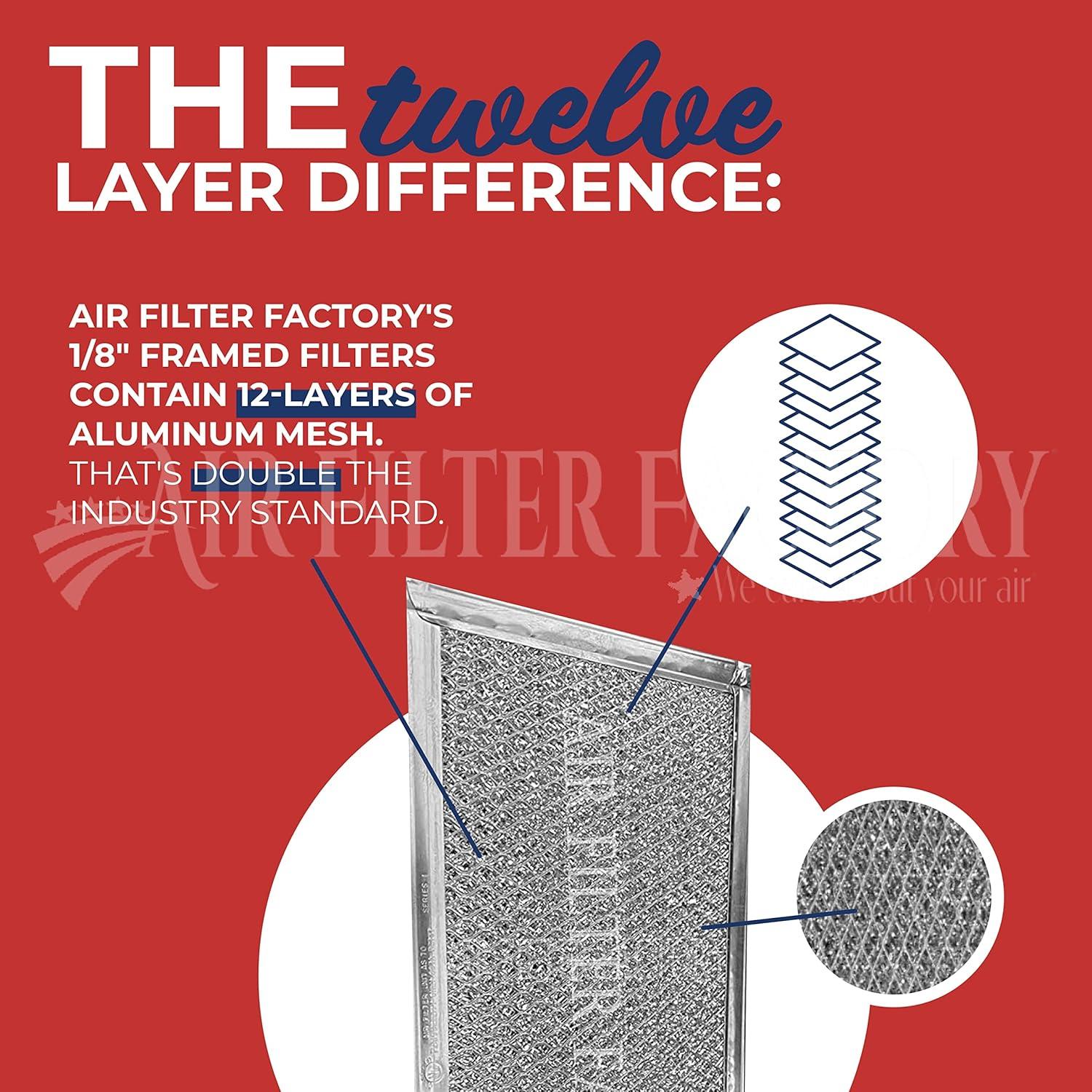 Filtro de Grasa de Aluminio 12 Capas Air Filter Factory 12.7x31.75 cm