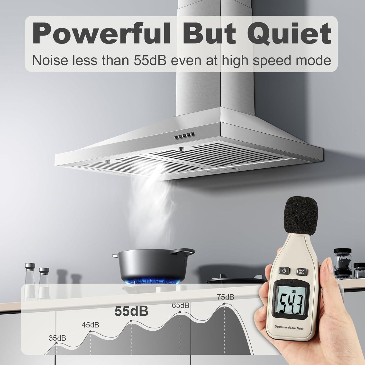 Campana Extractora Zomagas 30" Acero Inoxidable 450 CFM