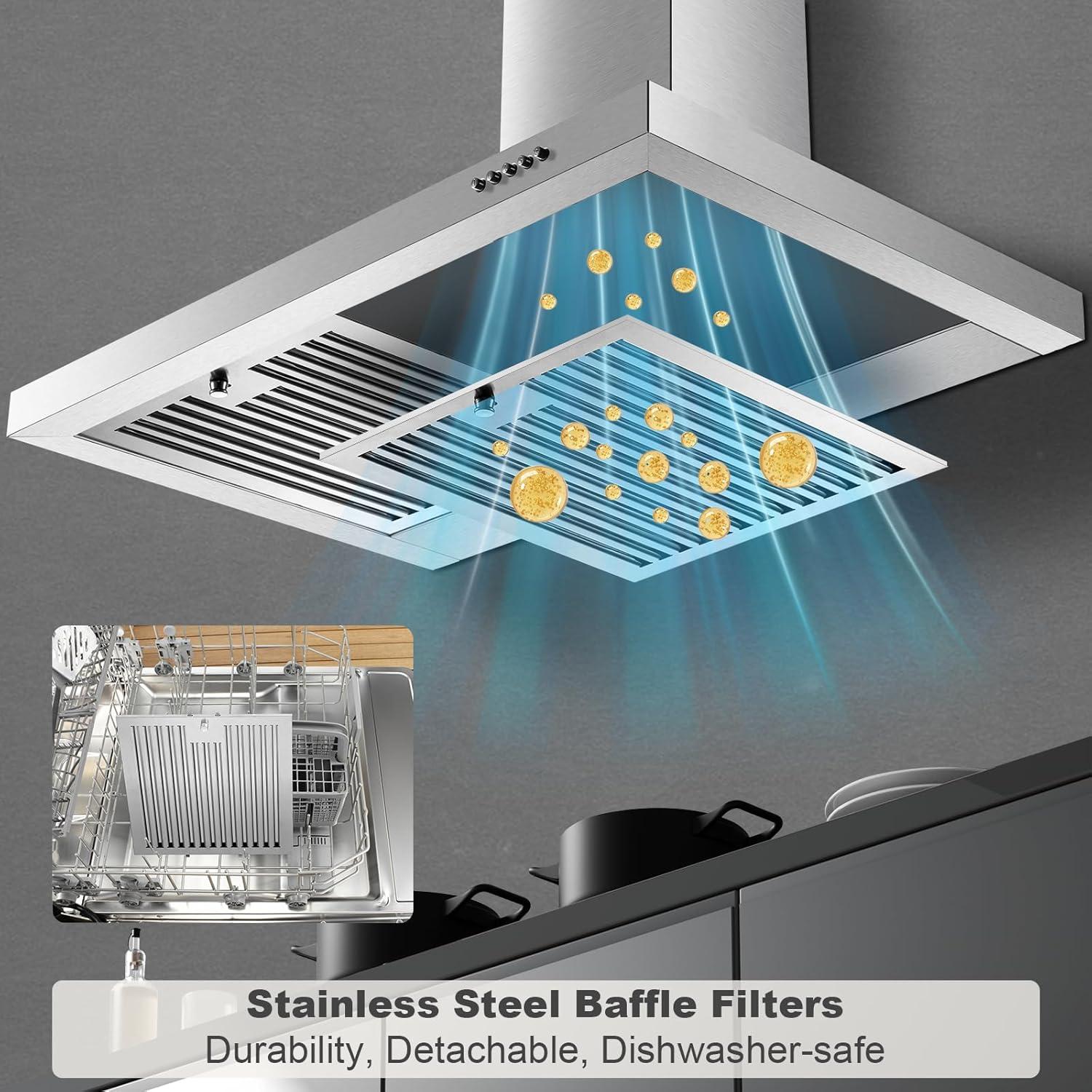 Campana Extractora Zomagas 30" Acero Inoxidable 450 CFM