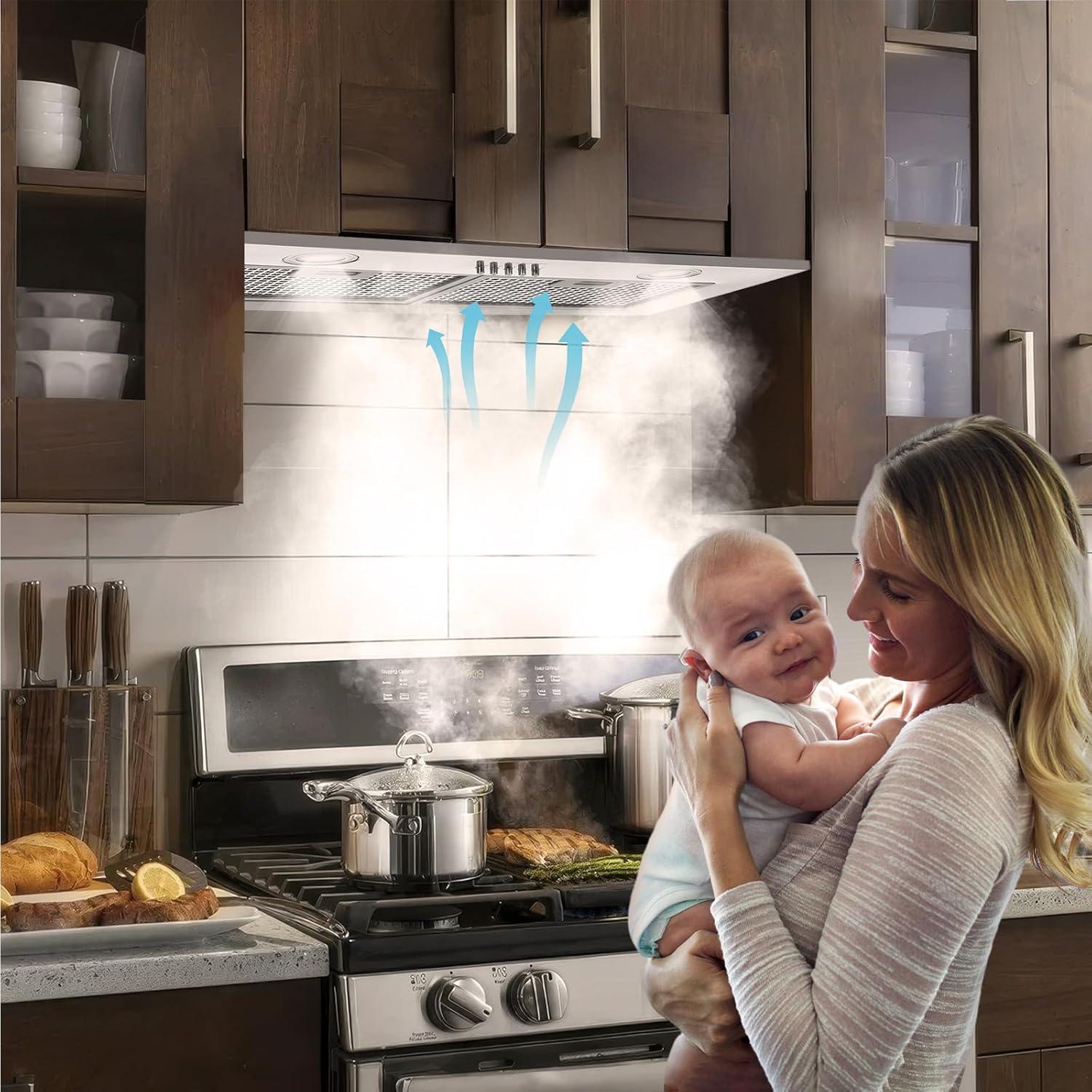 Campana de Cocina Empotrada KENDRAJA 76.2 cm 700 CFM LED