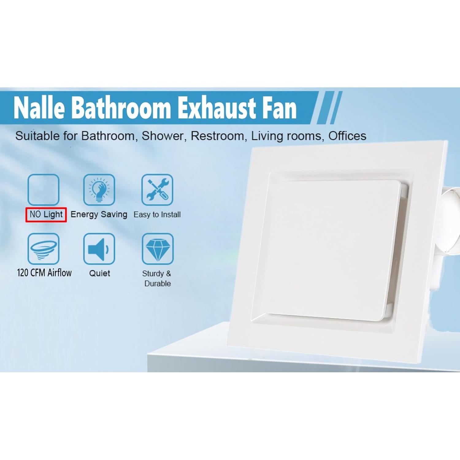 Ventilador de Techo Extractor Nalle HQS-300 120 CFM Blanco