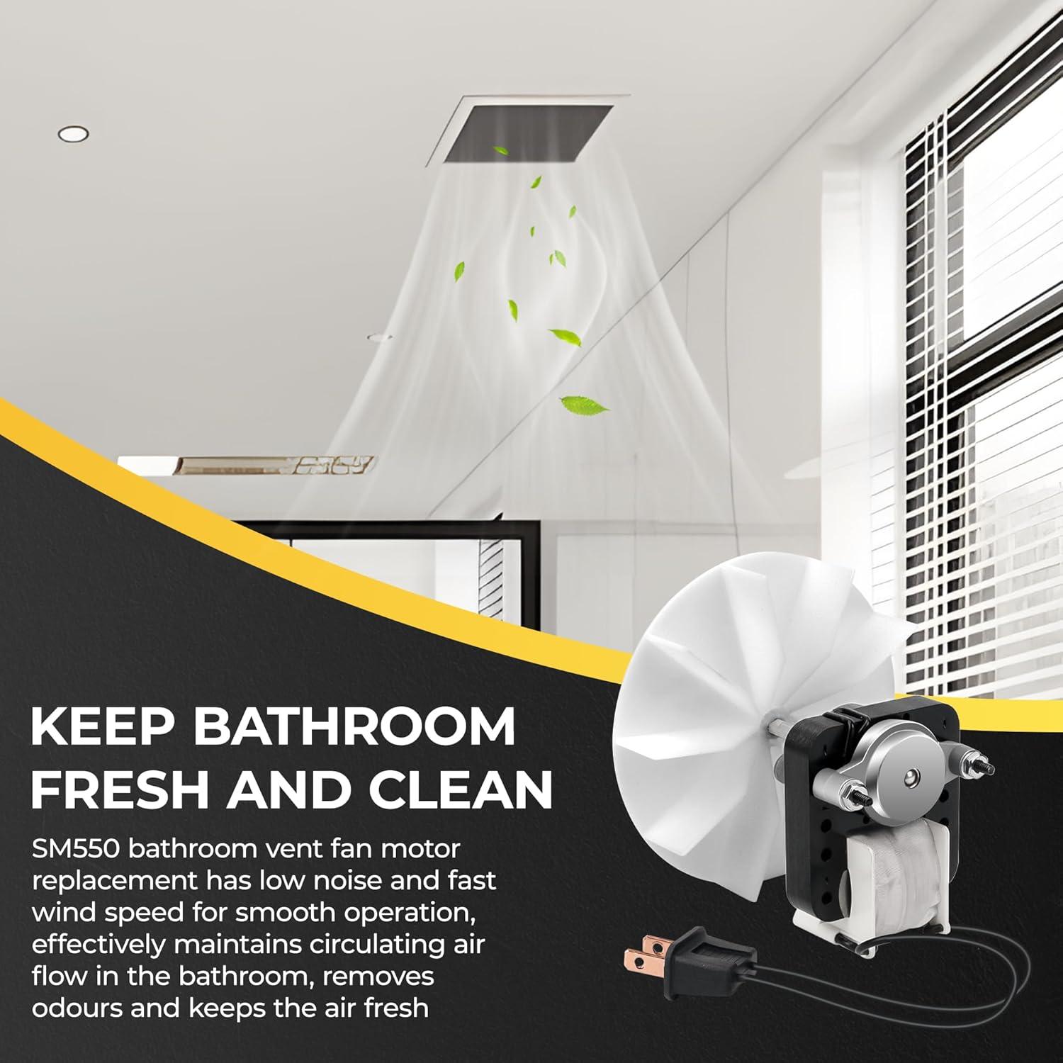 Motor de Ventilador de Baño Universal Fetechmate SM550 50CFM 120V