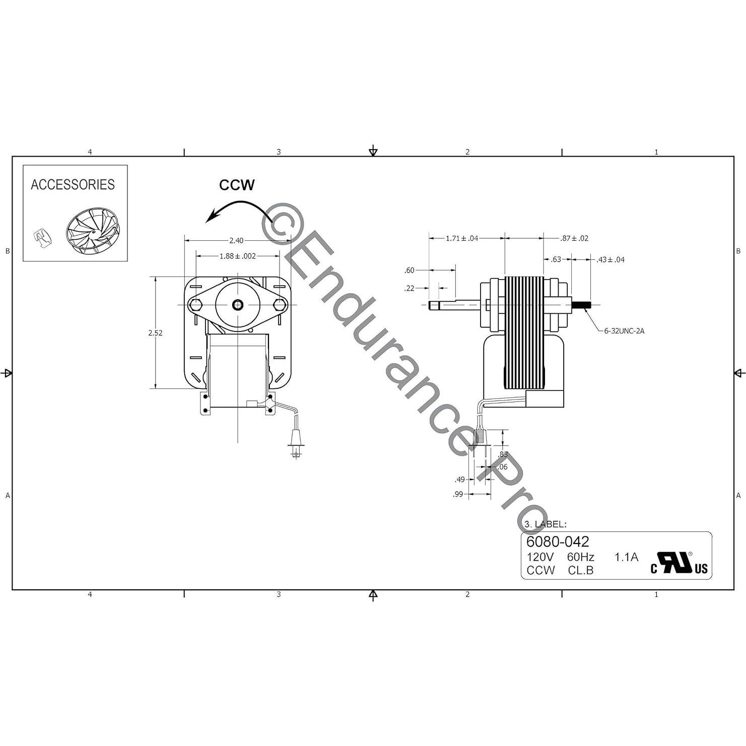 Motor de Ventilador de Baño Endurance Pro BP28 99080166 120V