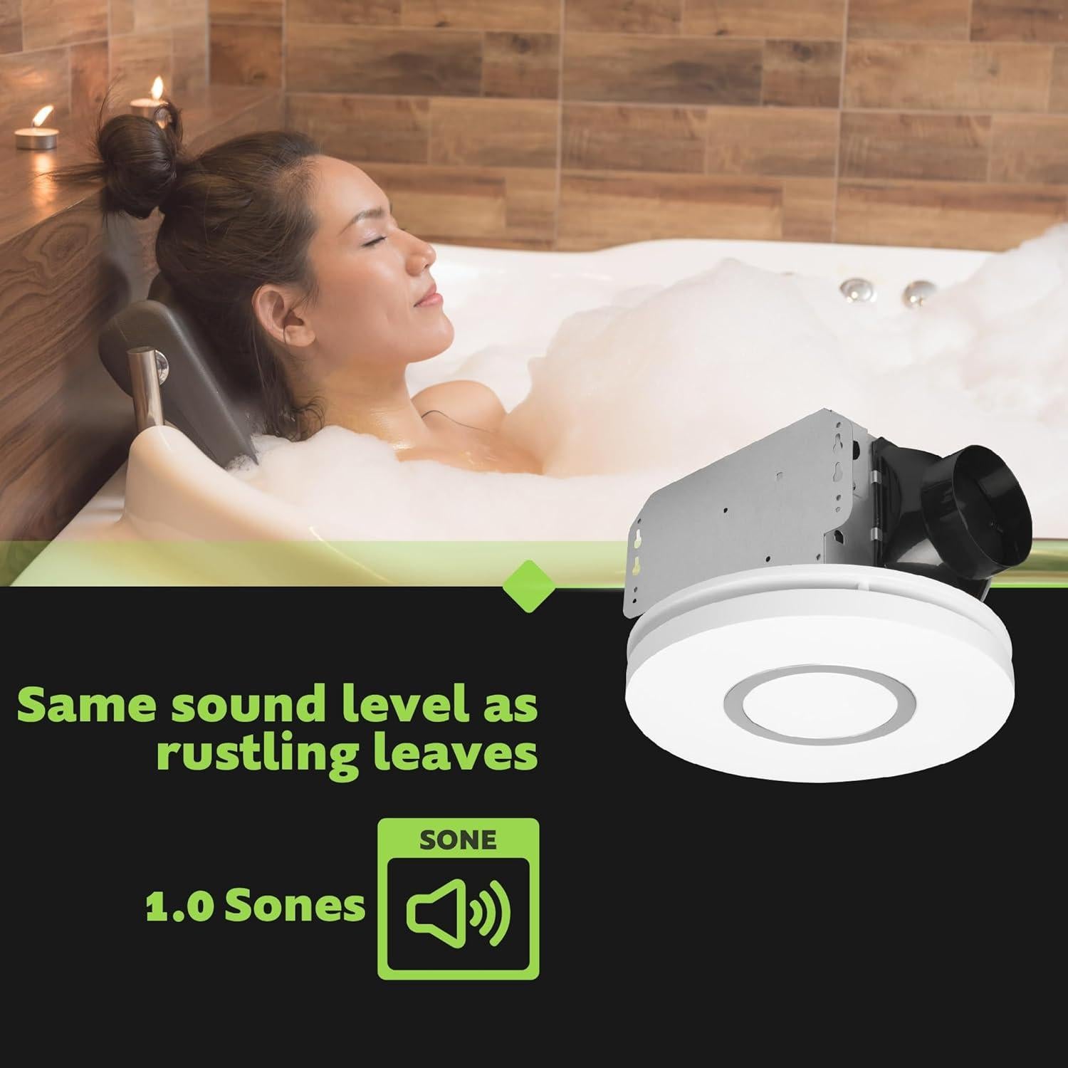 Ventilador de Baño Homewerks 7141-80-RGB con Luz LED y Sensor