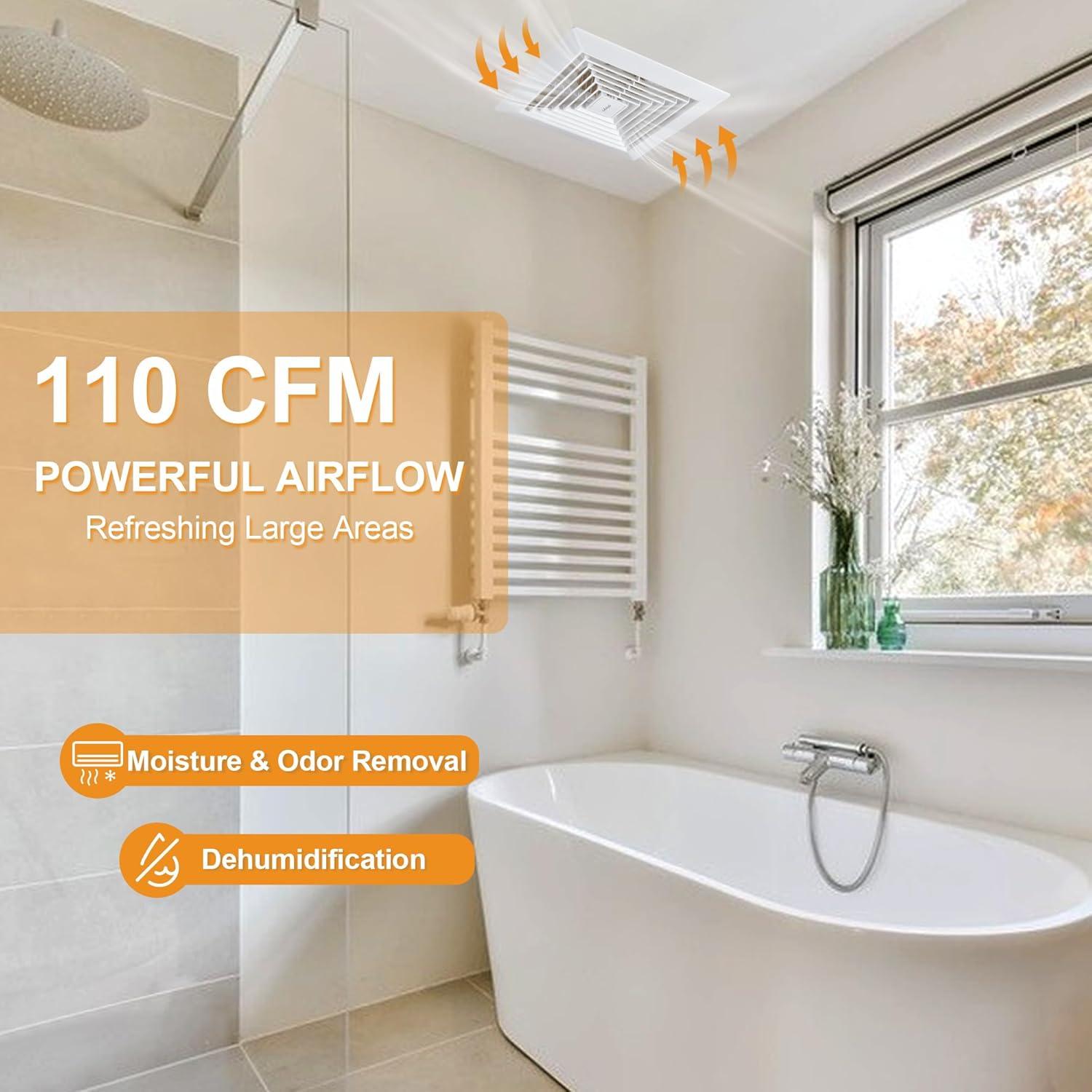 Ventilador Extractor de Baño Yanliangvich 30cm Silencioso 110 CFM