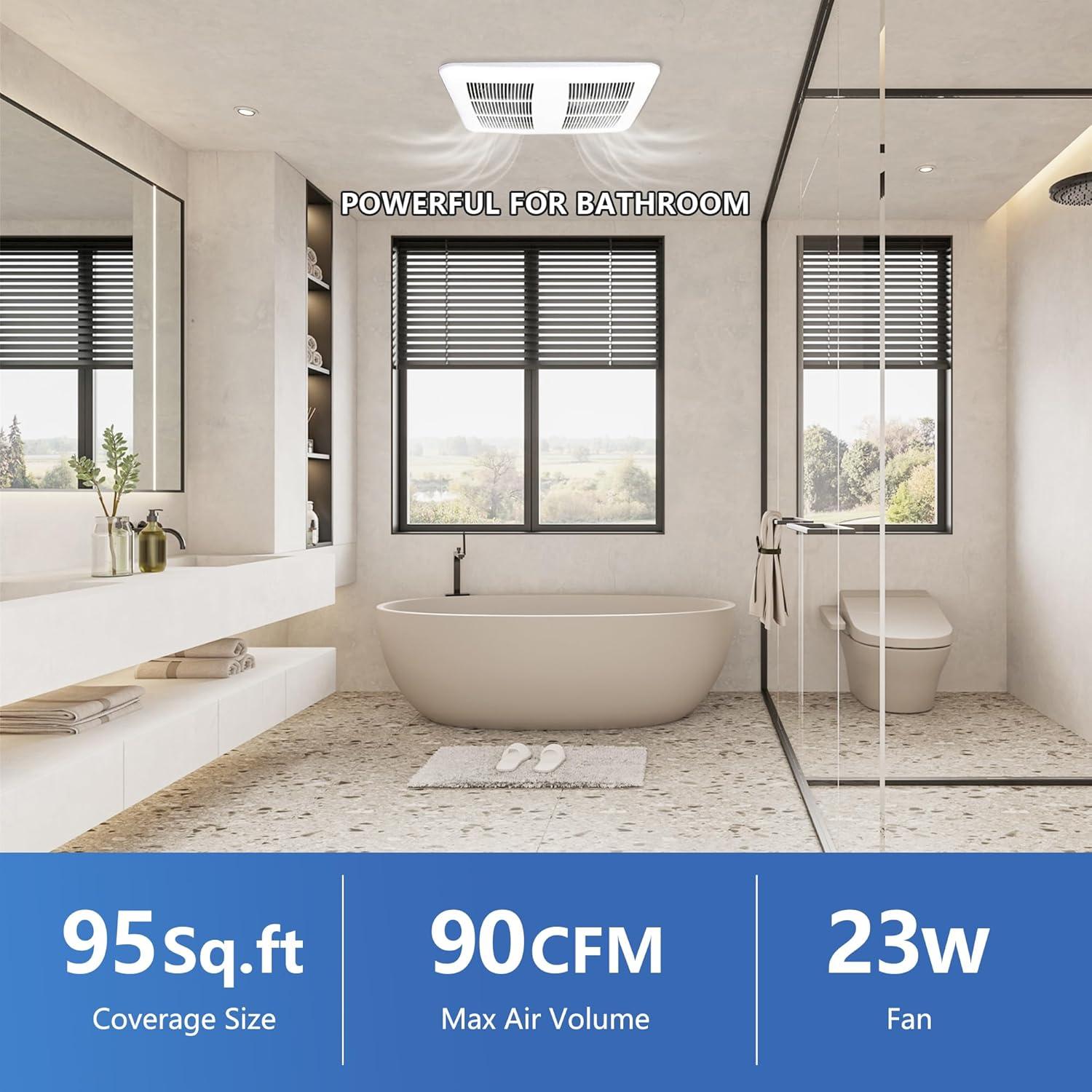 Ventilador Extractor de Baño Awoco 90 CFM Silencioso 0.8 Sone