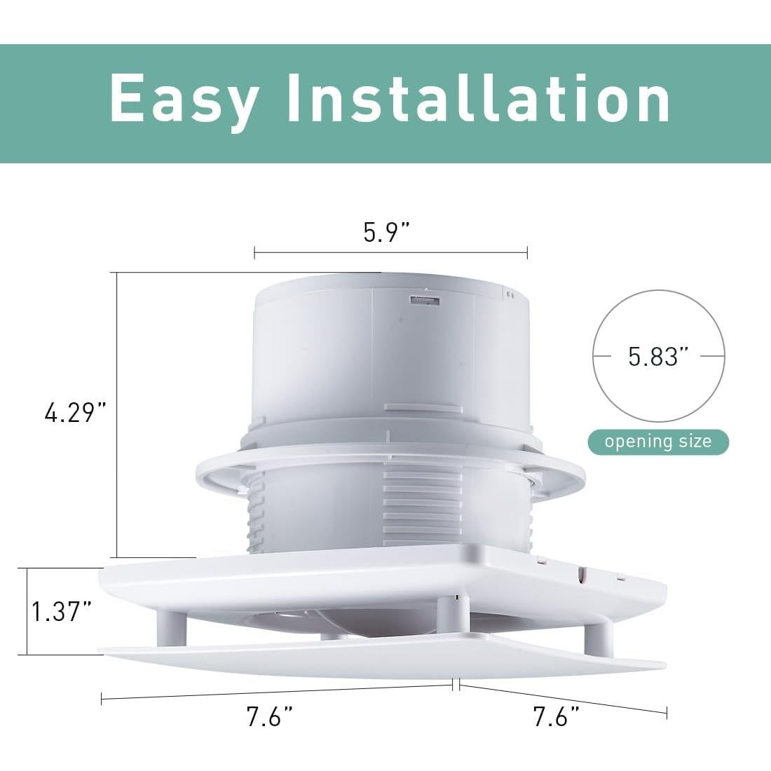 Ventilador de extracción Hehou 15.24 cm con sensor de movimiento