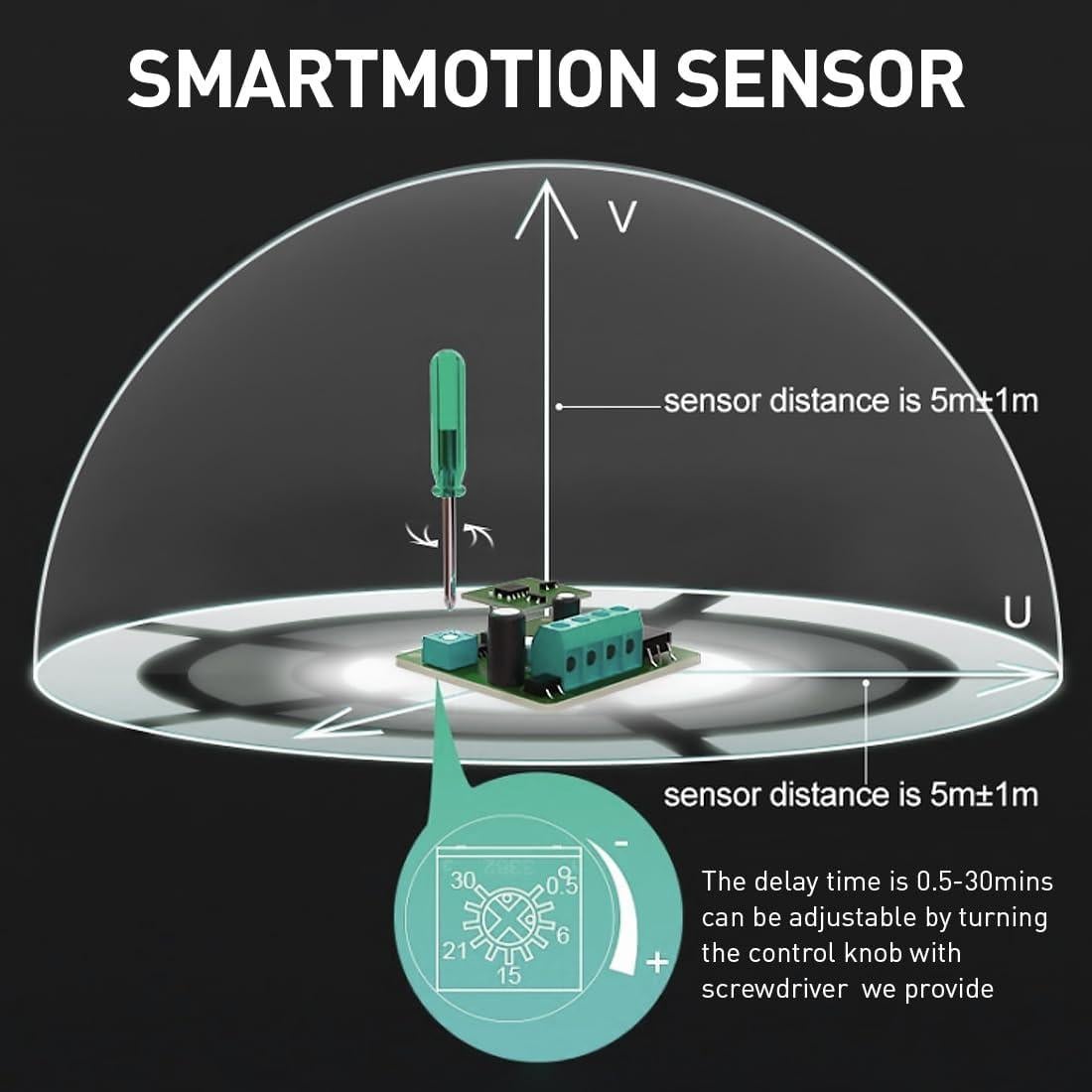 Ventilador de extracción Hehou 15.24 cm con sensor de movimiento