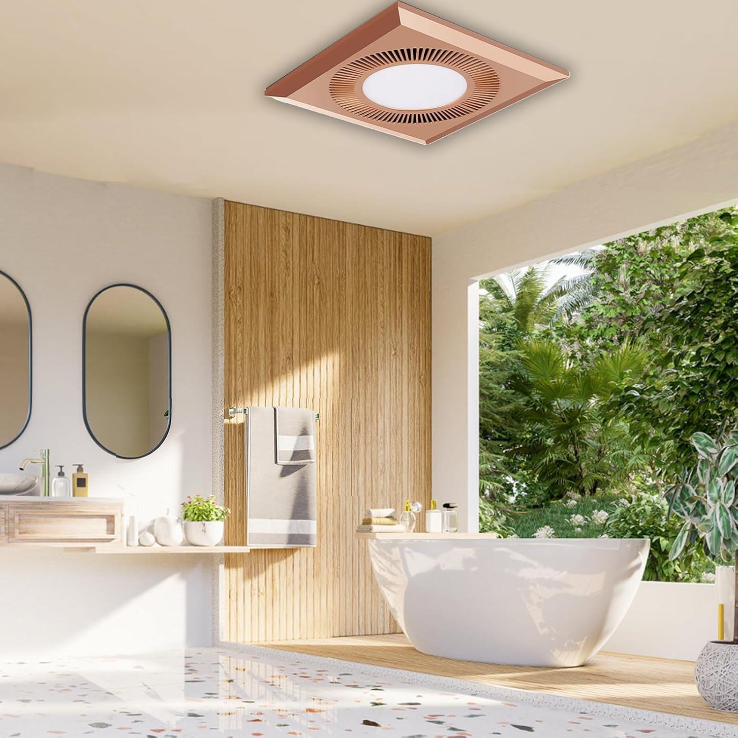 Ventilador Extractor de Baño OKCMTR con Luz LED 30x30cm