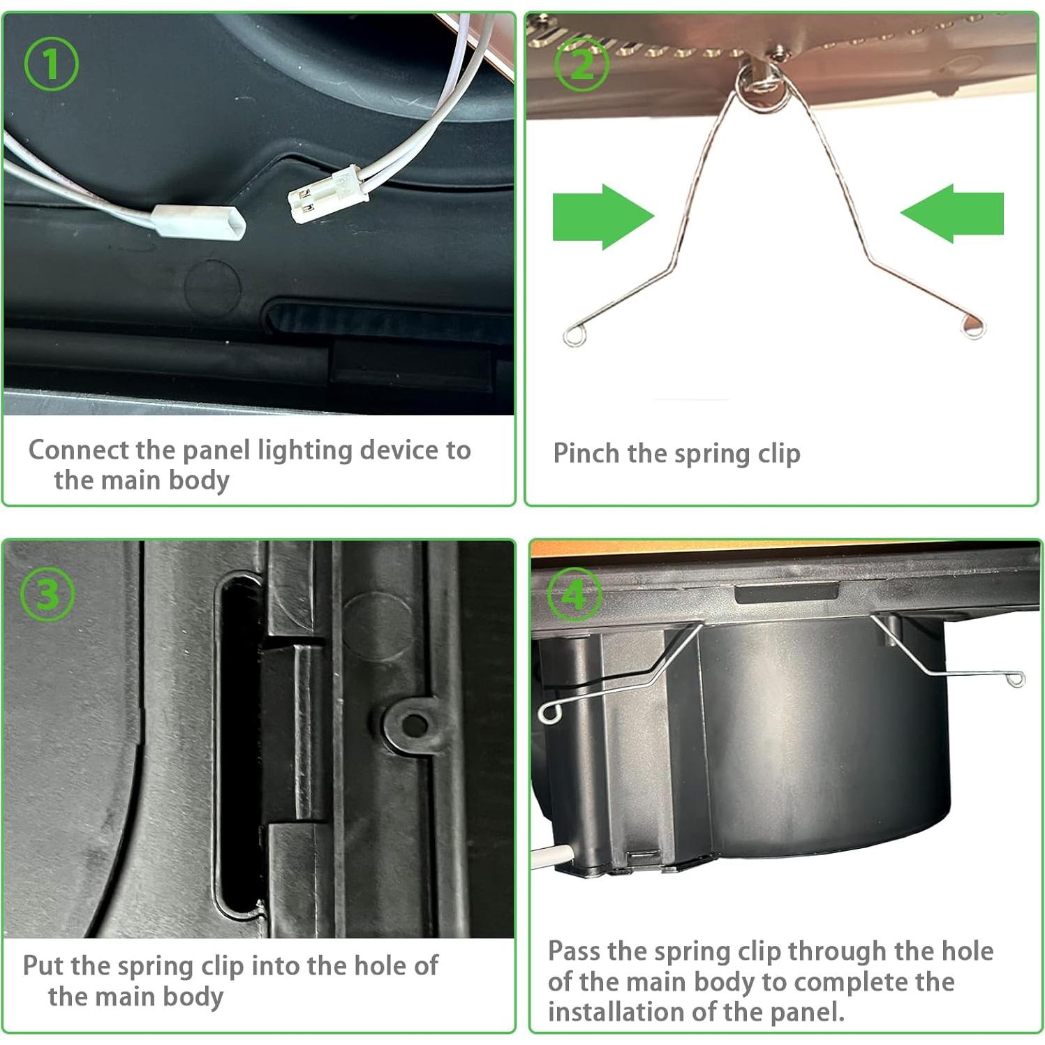 Ventilador Extractor de Baño OKCMTR con Luz LED 30x30cm