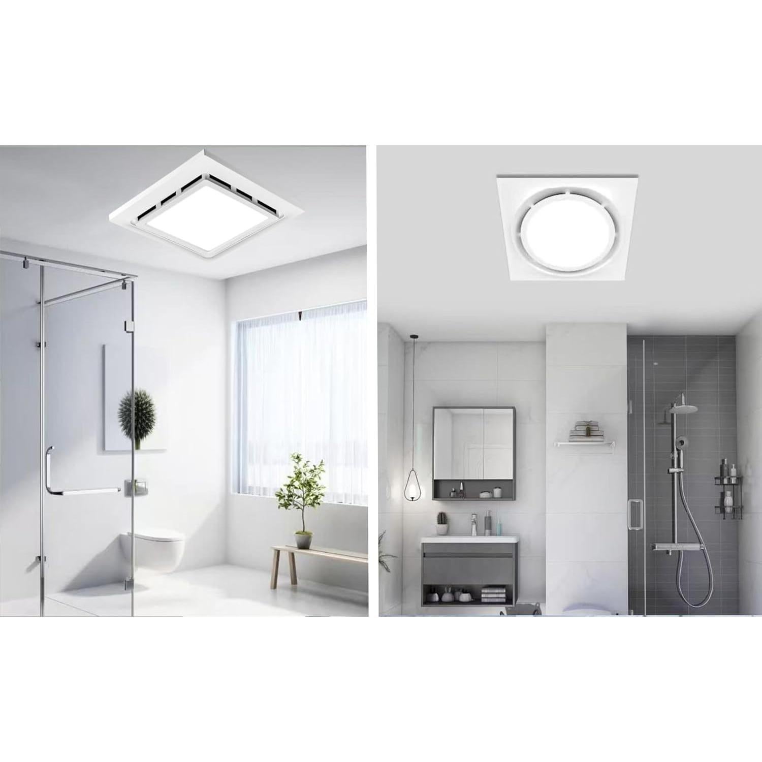 Ventilador Extractor de Baño MEOZRI DK-250 con Luz LED 42W