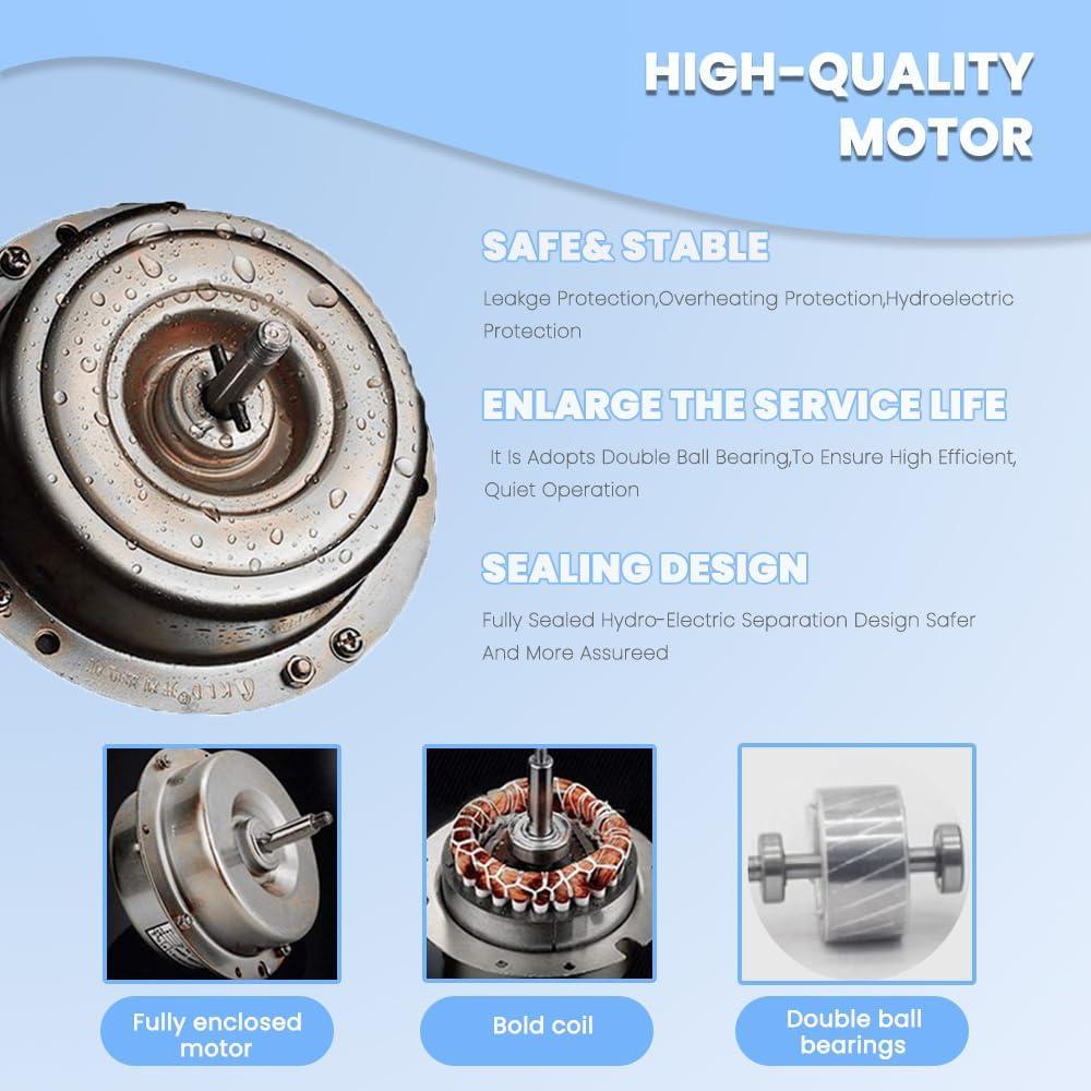 Ventilador de Escape RLOZUI 20 cm 735 CFM 80W Blanco