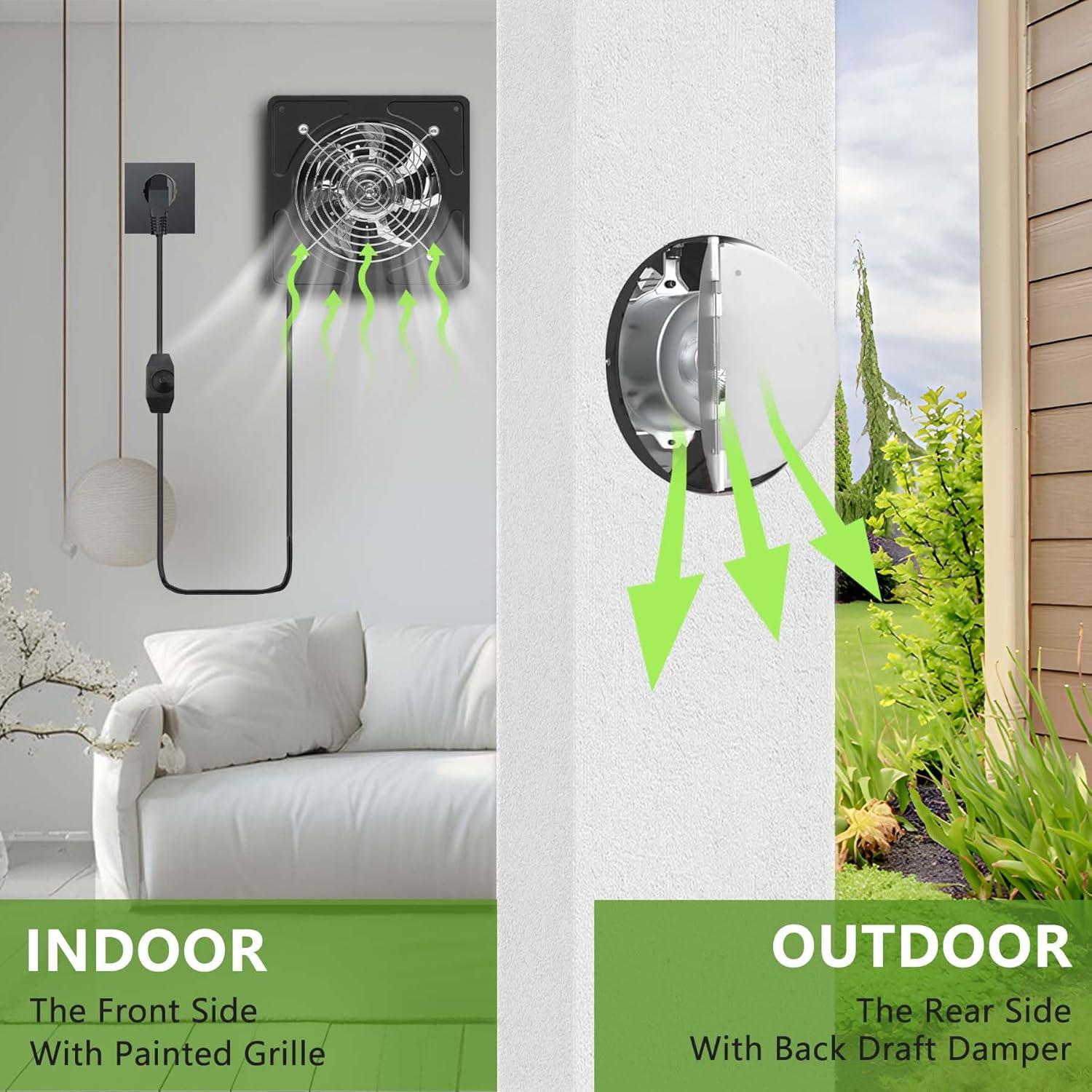 Ventilador de Extracción POWERENG 6" 235CFM Ajustable 40W