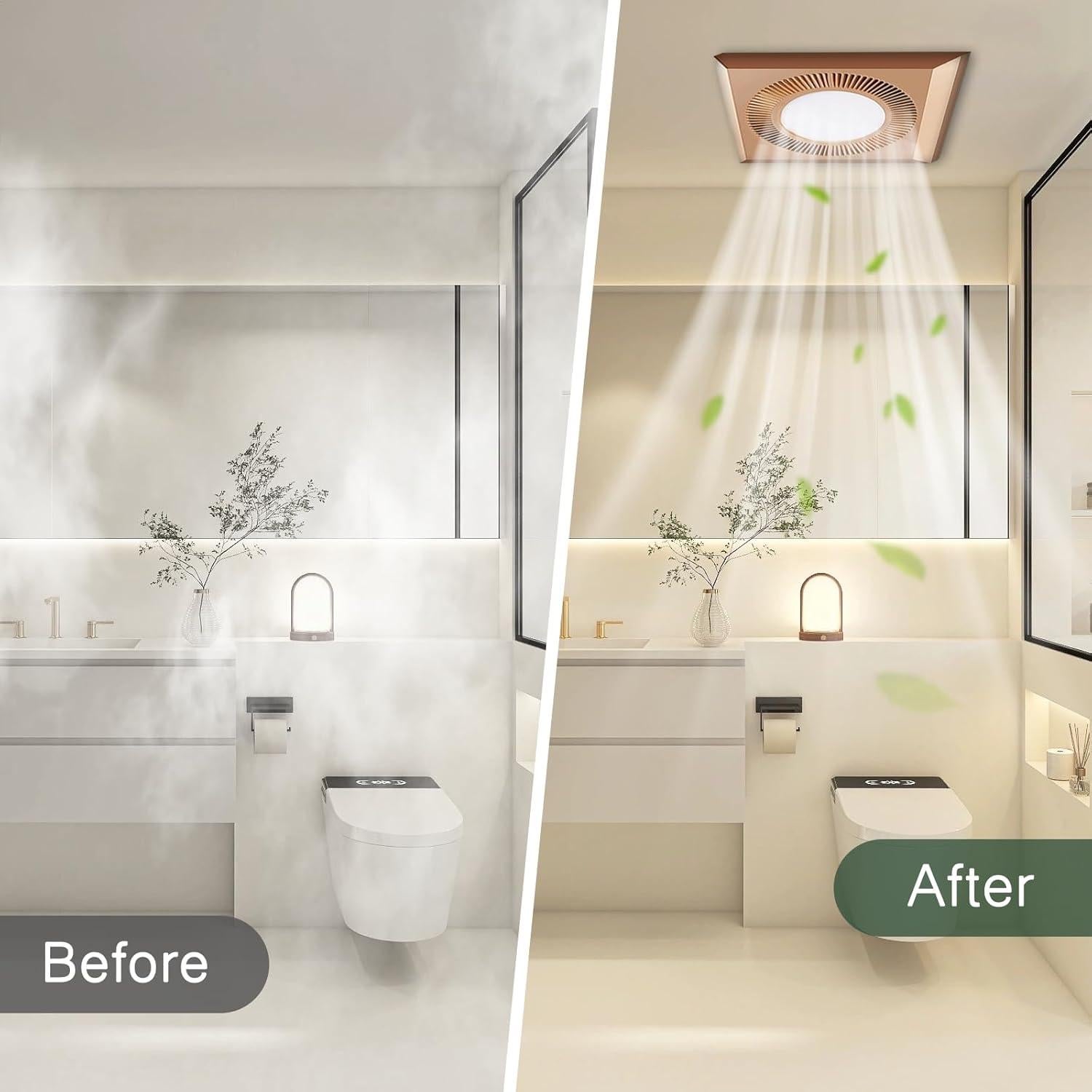 Ventilador Extractor de Baño con Luz LED 11W 165 CFM