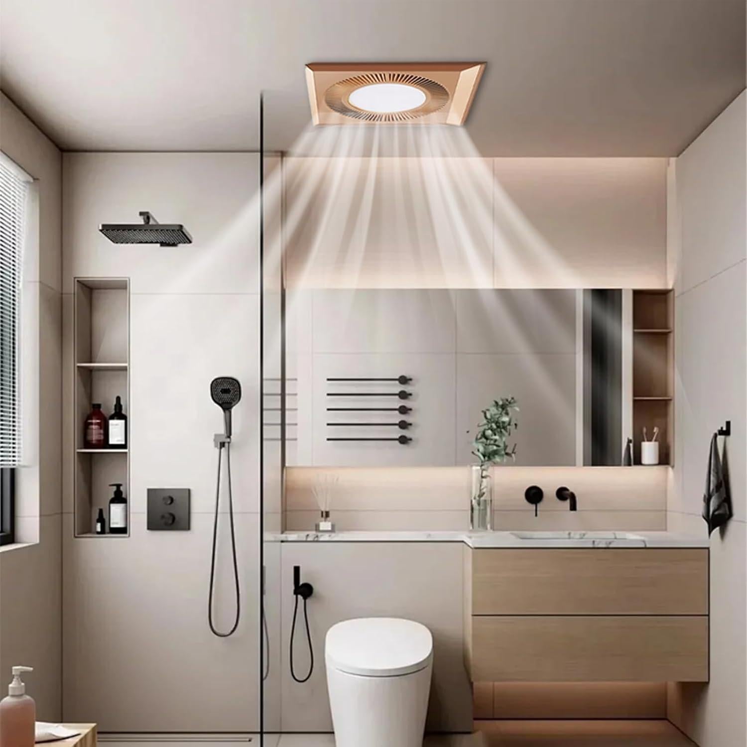 Ventilador Extractor de Baño con Luz LED 11W 165 CFM