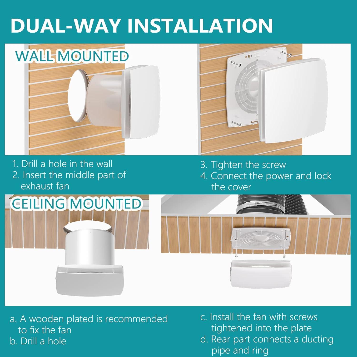 Ventilador de Escape HG Power 6" para Baño y Cocina 25W