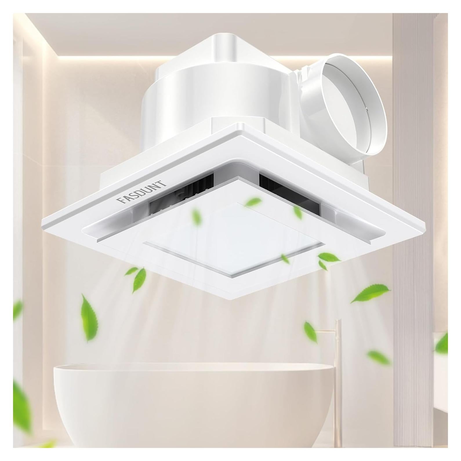 Ventilador Extractor de Baño FASDUNT con Luz LED 120 CFM