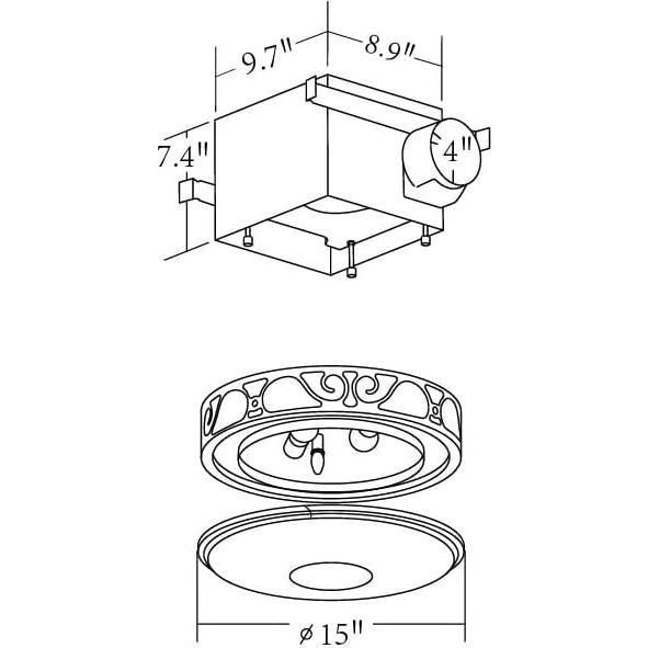 Ventilador de Baño Good Housekeeping Roman 110 CFM Níquel Cepillado