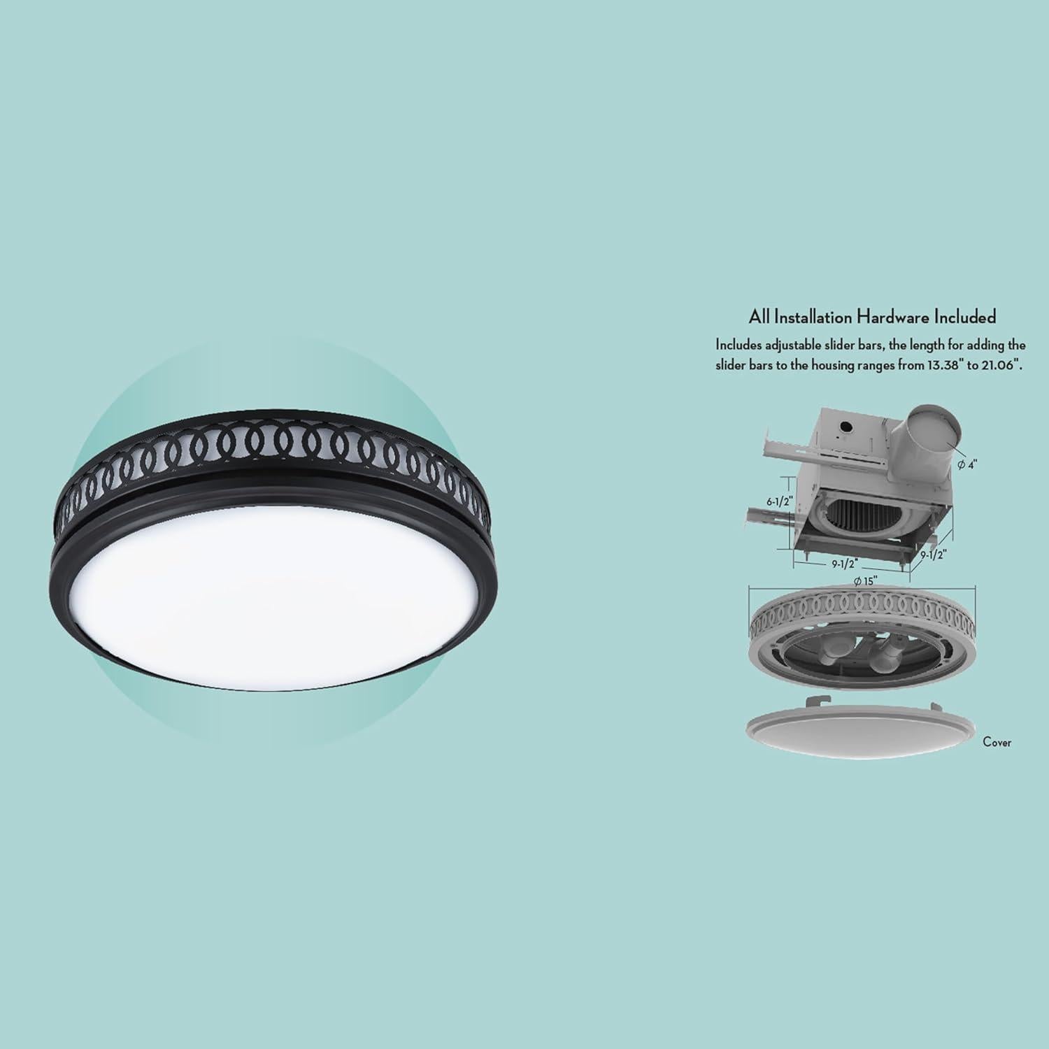 Ventilador de Baño Decorativo Good Housekeeping Sydney 110 CFM