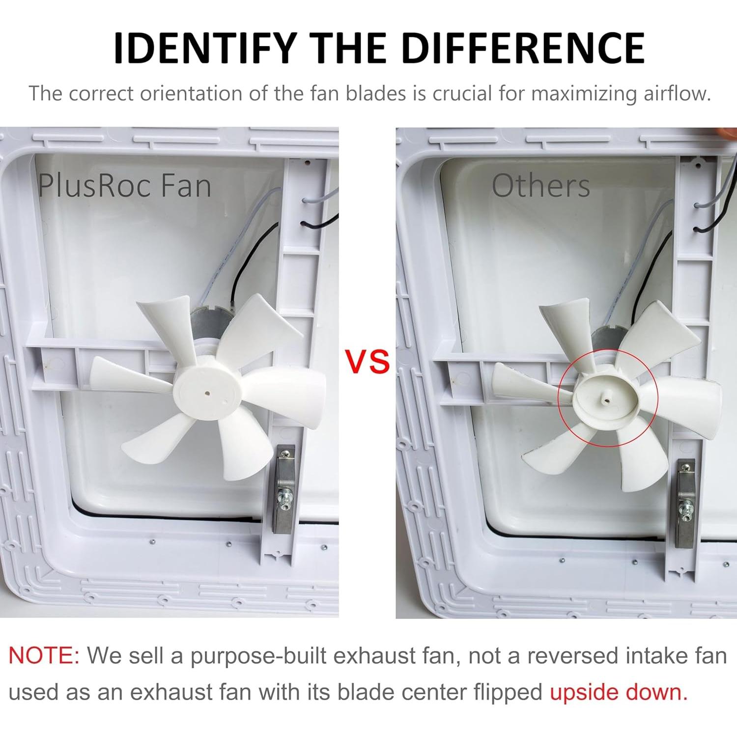 Ventilador de Reemplazo PlusRoc 6" 12V para RV - 130 CFM