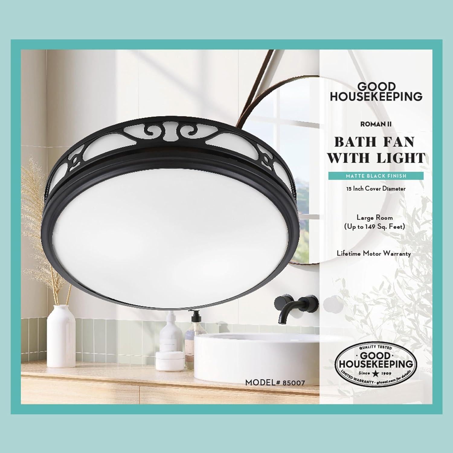 Ventilador de Baño Good Housekeeping Roman II 110 CFM 2.0 Sones
