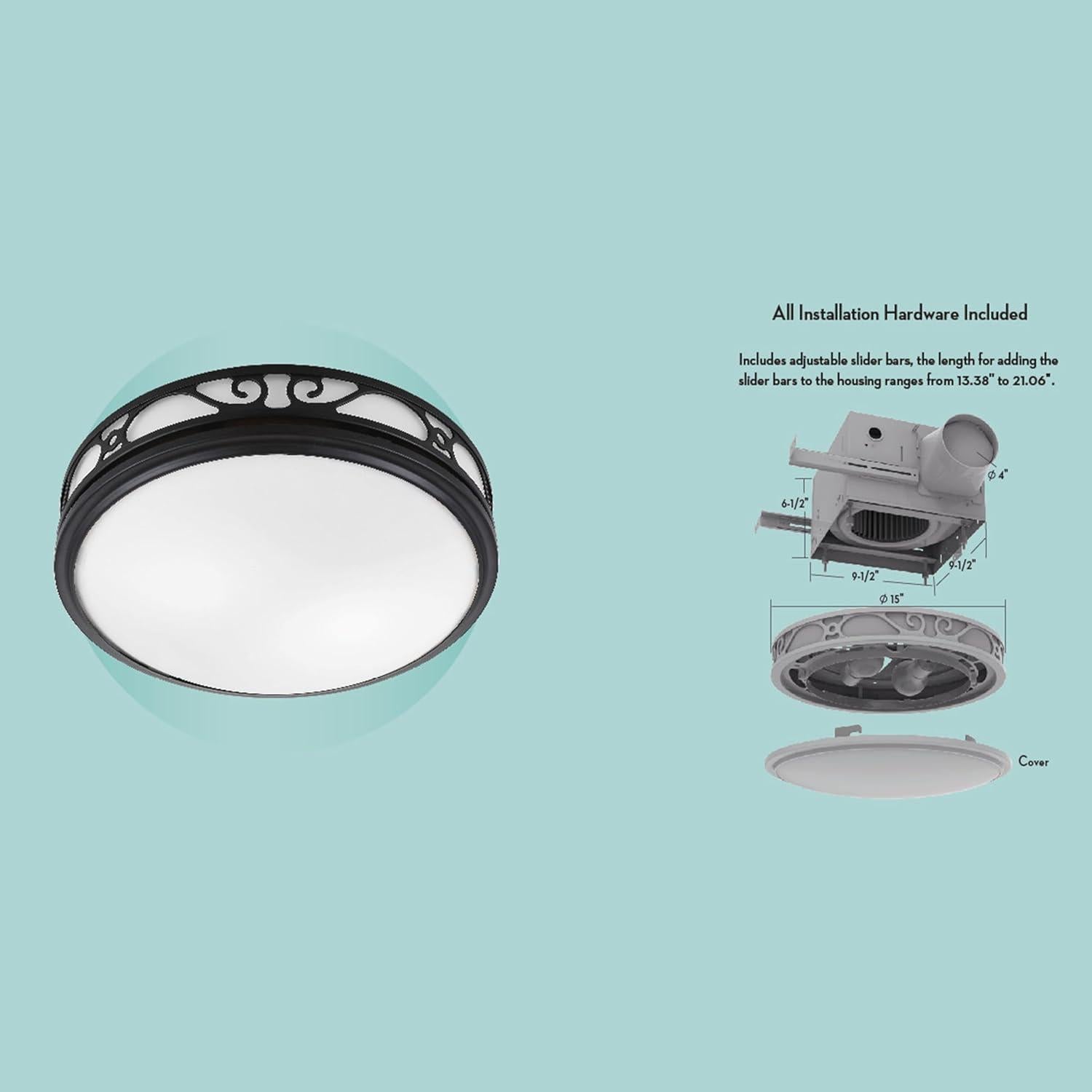 Ventilador de Baño Good Housekeeping Roman II 110 CFM 2.0 Sones