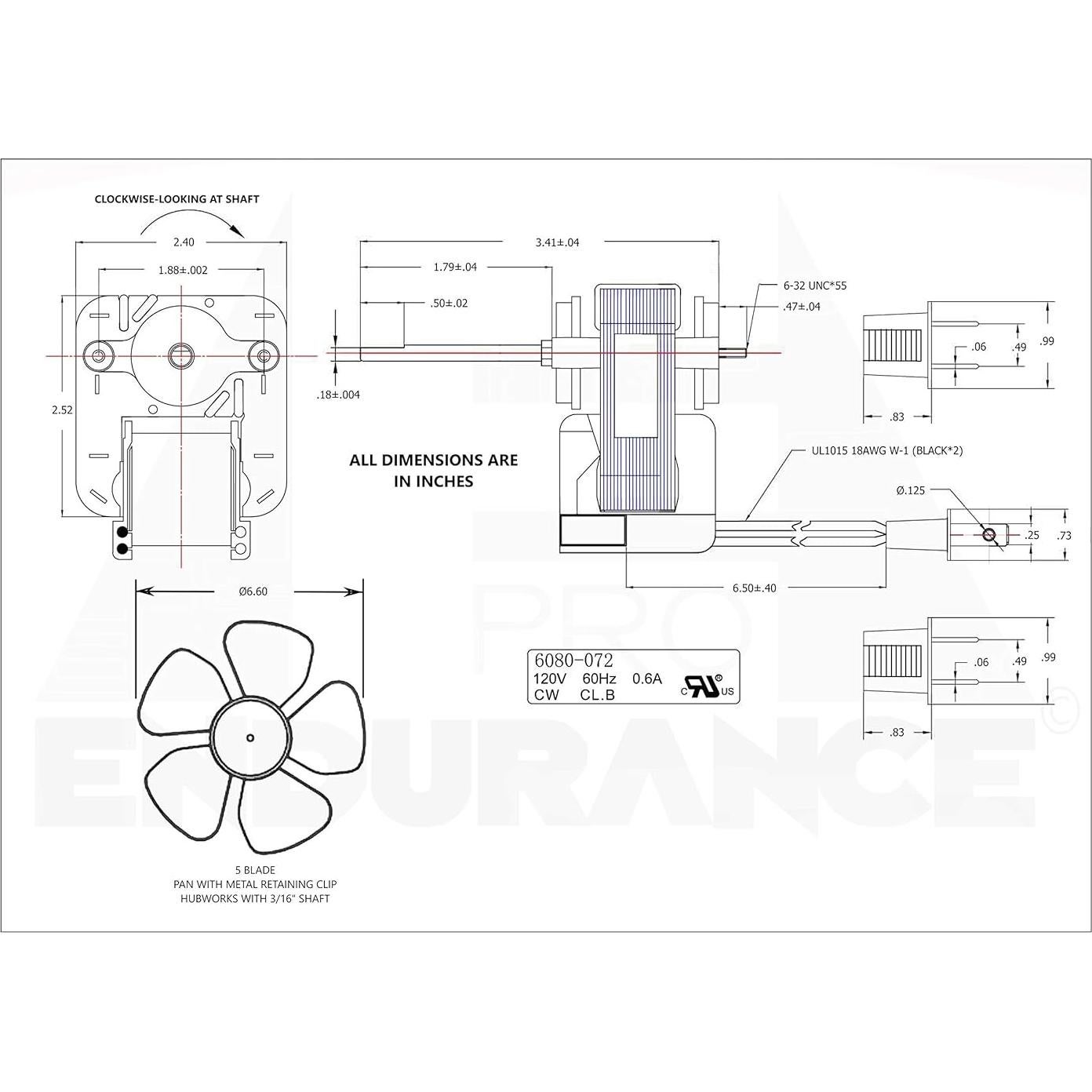 Motor de Ventilador de Baño Endurance Pro S1200A000 120V 50CFM