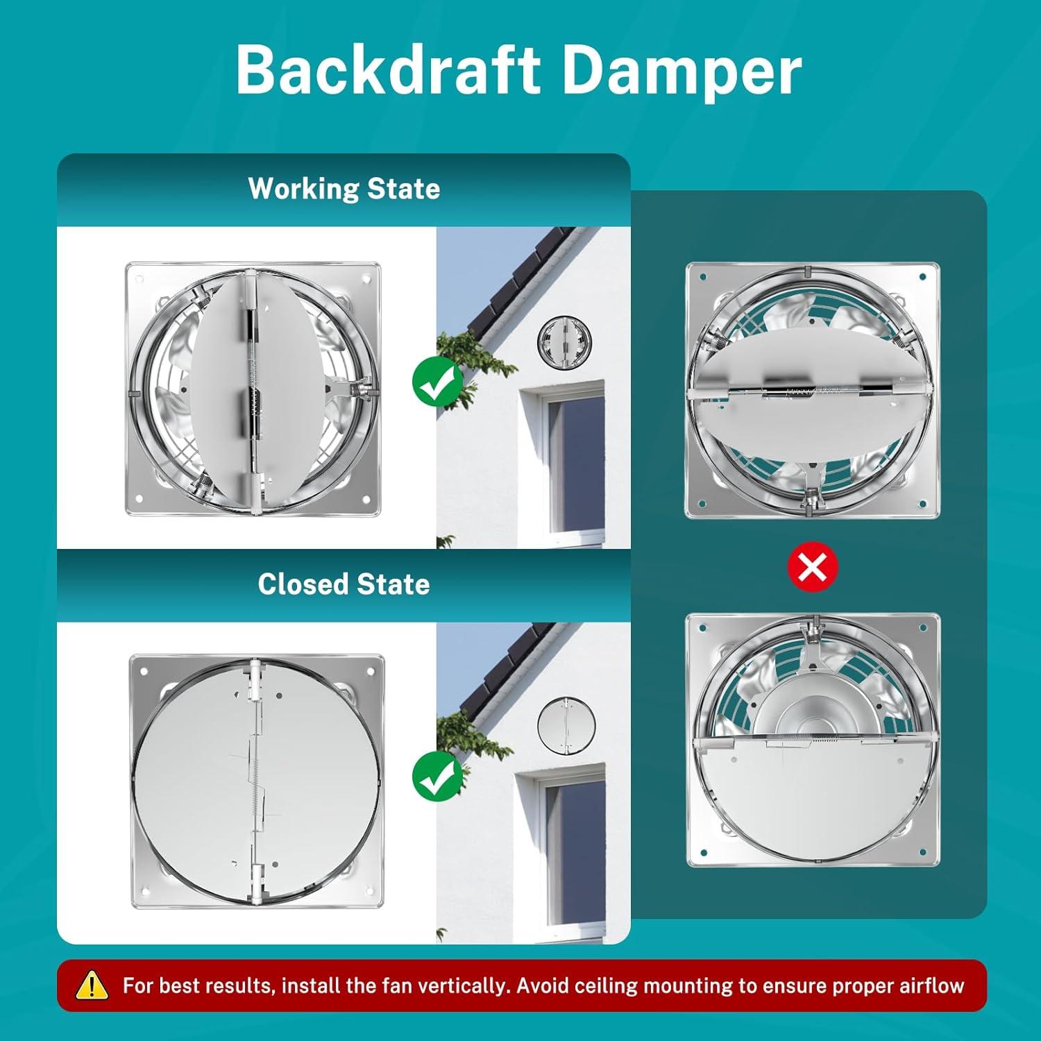 Ventilador de Escape HG Power 10 Pulgadas Metal 988 CFM