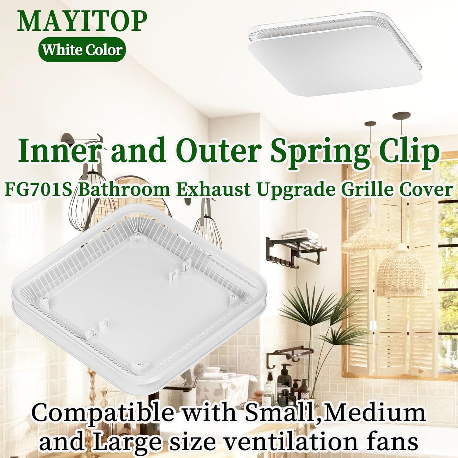 Cubierta de Ventilador de Baño MAYITOP FG701S 33.66x33.66cm