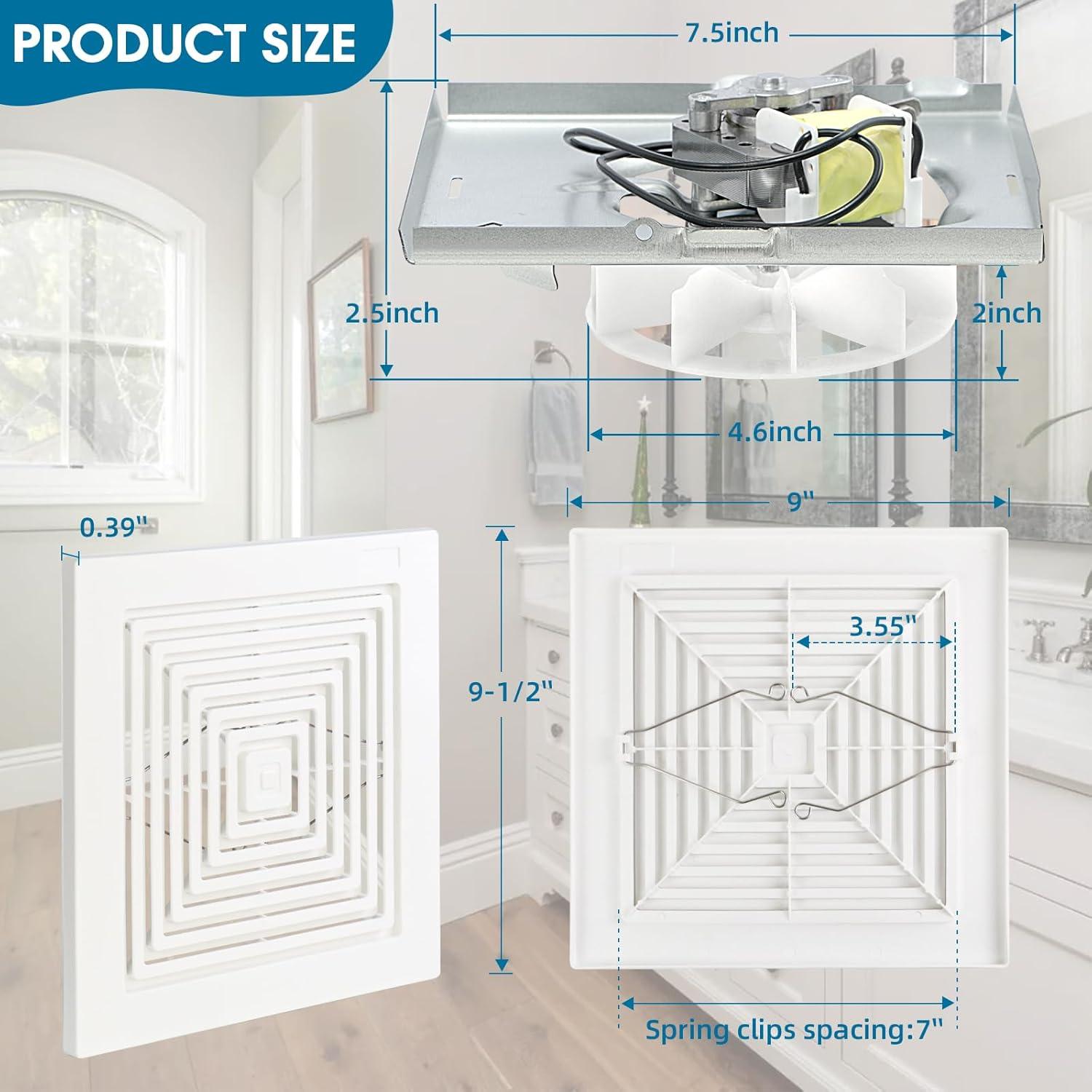 Unidad de Ventilador 50 CFM Nutone S97012026 + Rejilla 97011723