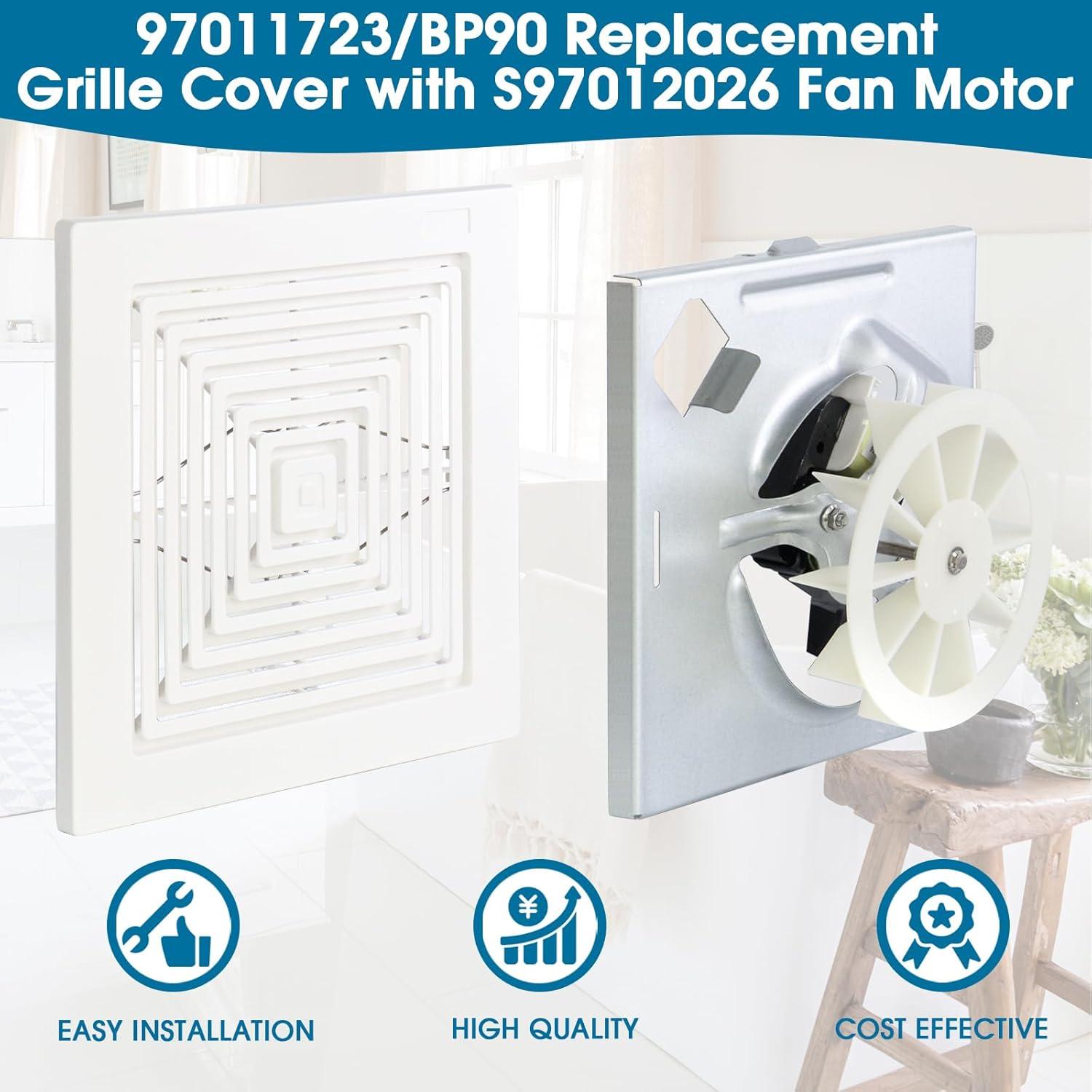 Unidad de Ventilador 50 CFM Nutone S97012026 + Rejilla 97011723