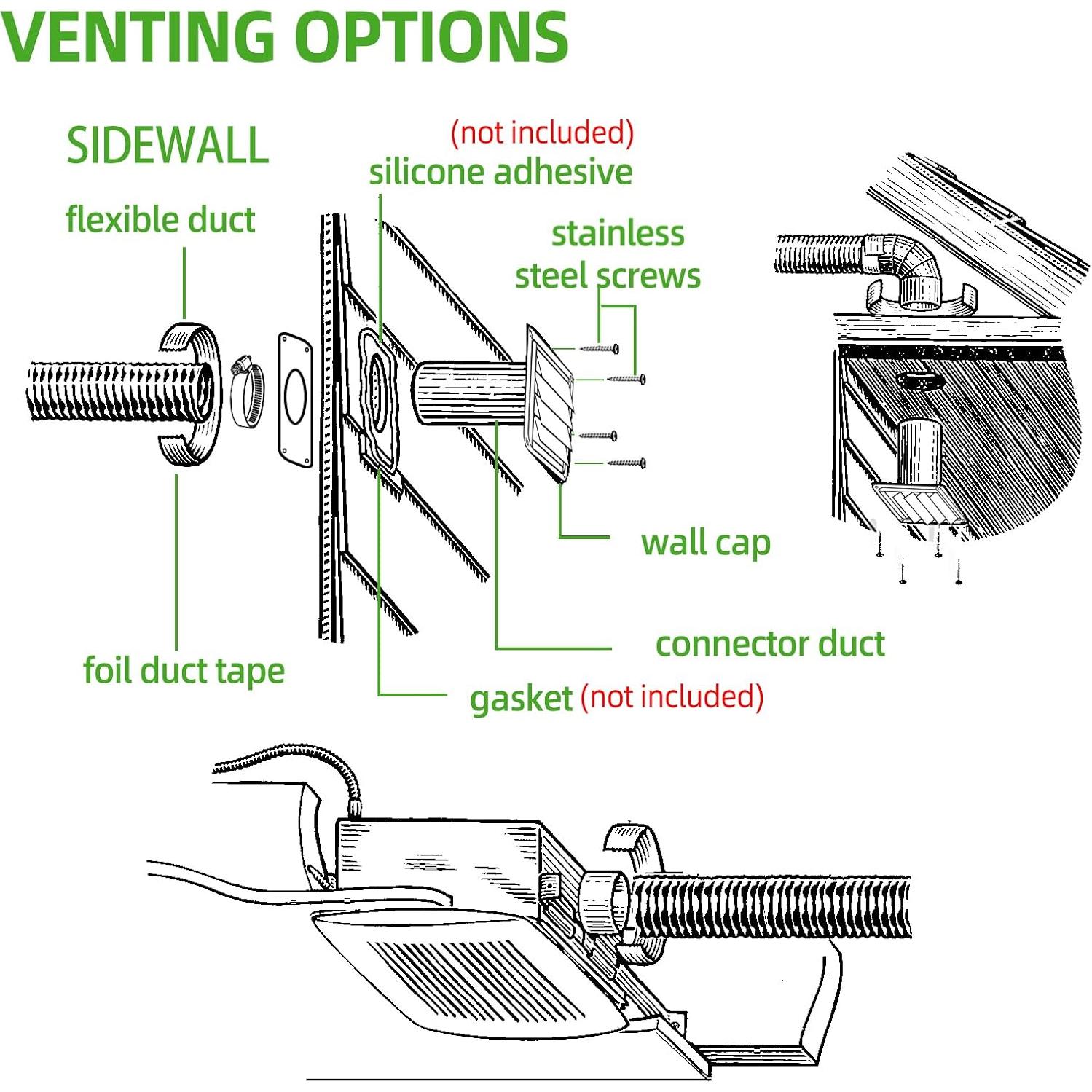 Kit de Ventilación para Secadora JIANBENKJ 4 Pulgadas Acero Inoxidable