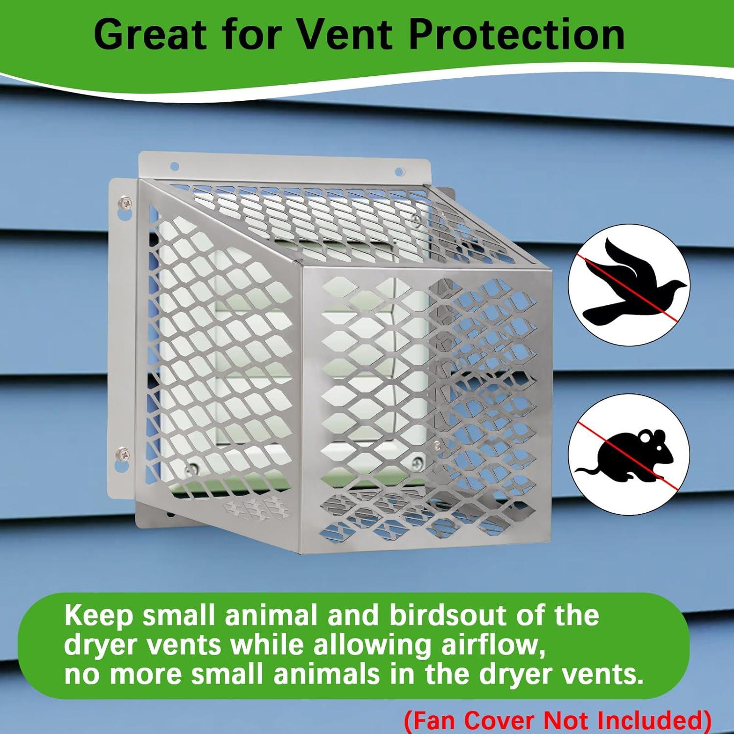 Protector de Ventilación Acero Inoxidable 2PCS 6" Secadora