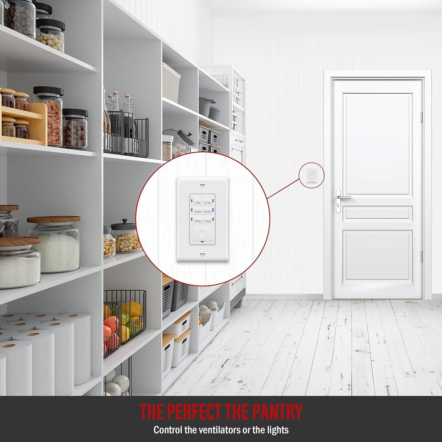 Interruptor Temporizador Enerlites HET06 4 Horas Blanco 2 Pcs