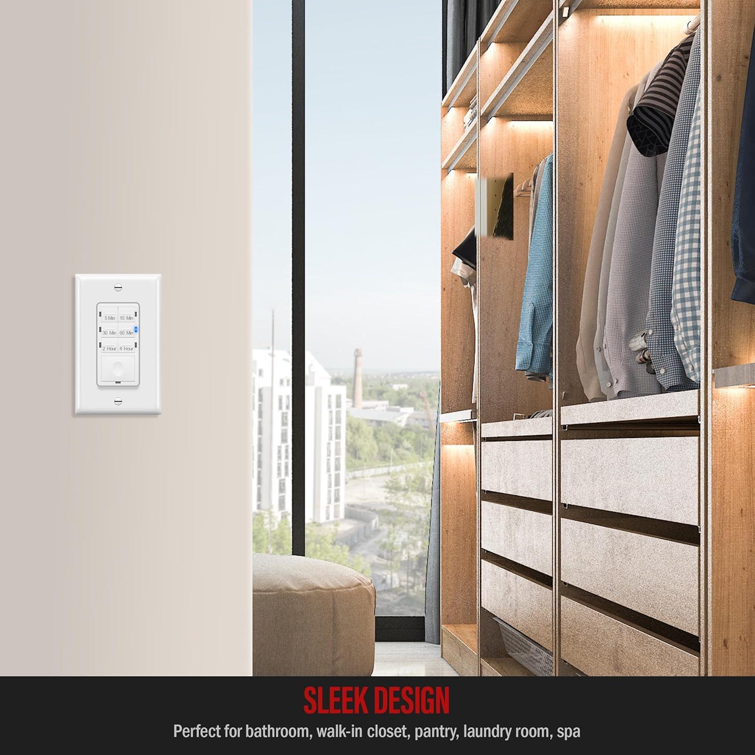 Interruptor Temporizador Enerlites HET06 4 Horas Blanco 2 Pcs