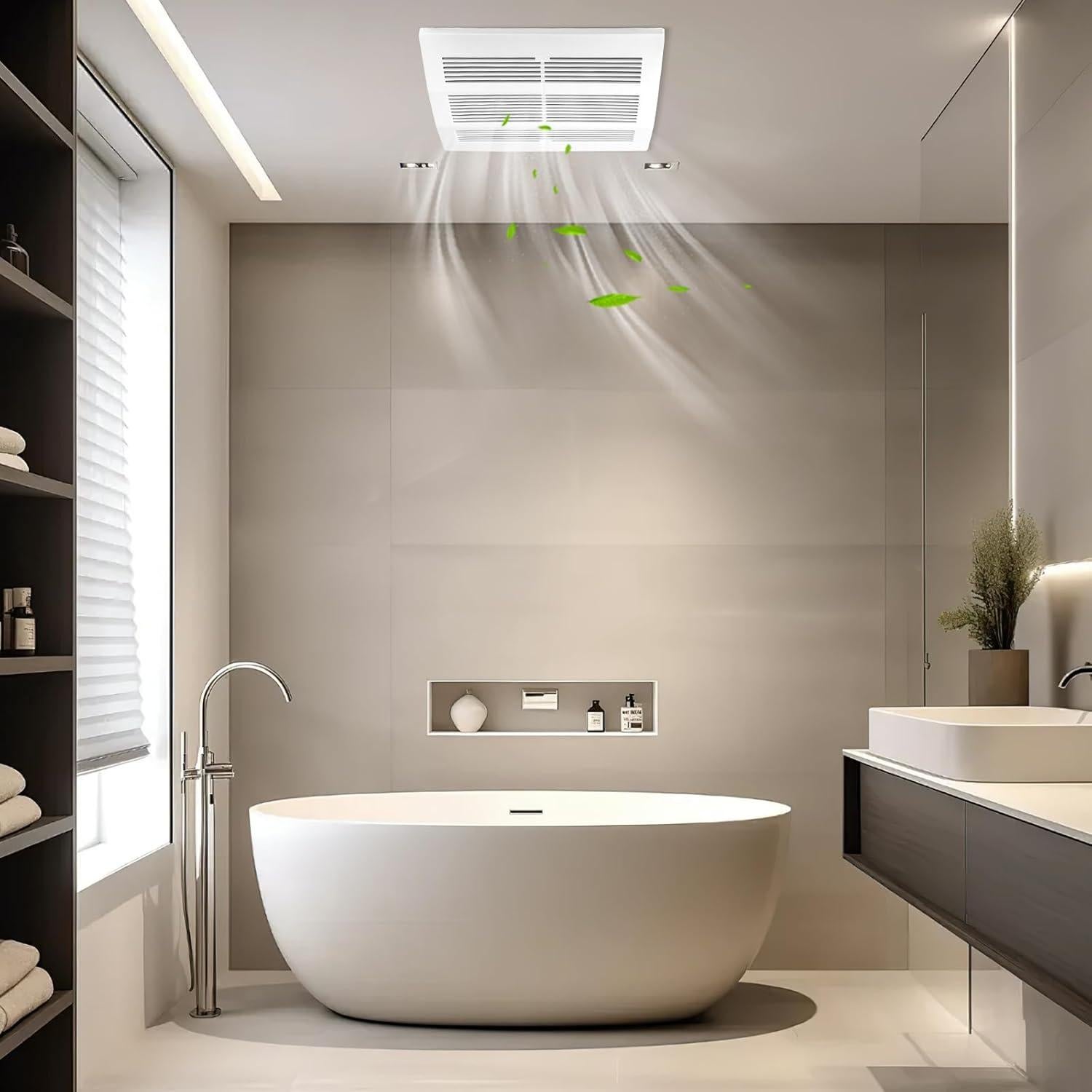 Ventilador Extractor de Baño COSTWAY 200 CFM Silencioso