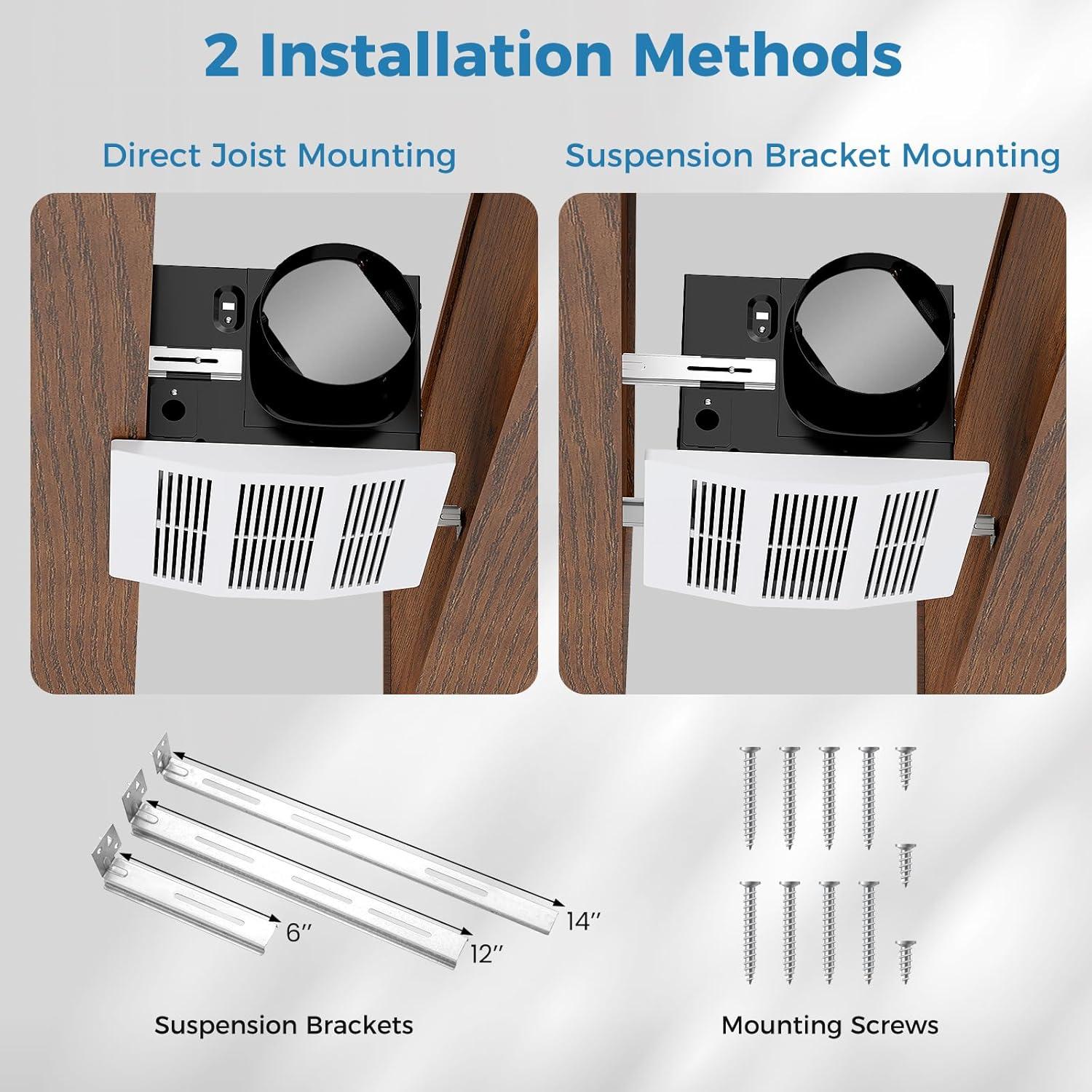Ventilador Extractor de Baño COSTWAY 200 CFM Silencioso