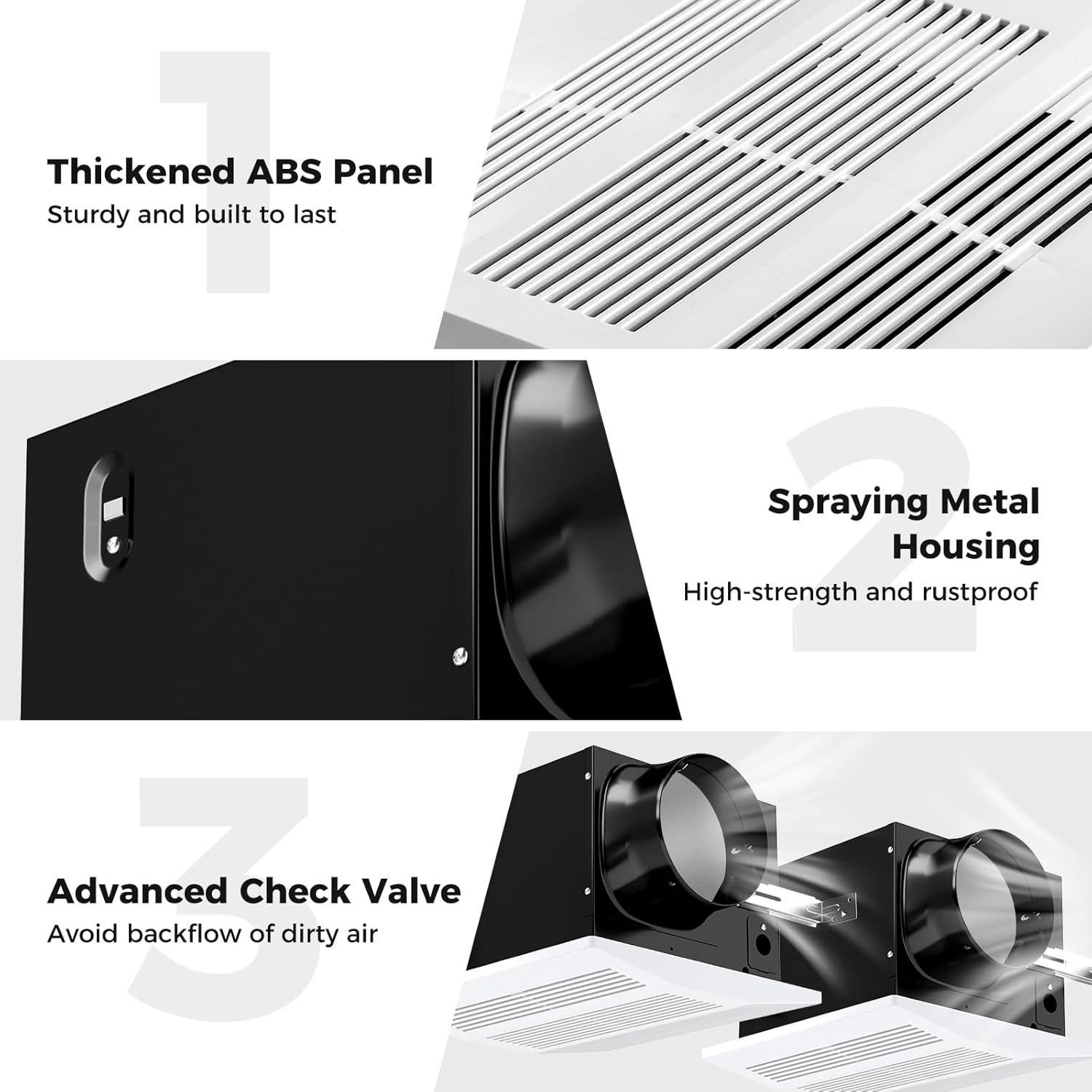 Ventilador Extractor de Baño COSTWAY 200 CFM Silencioso