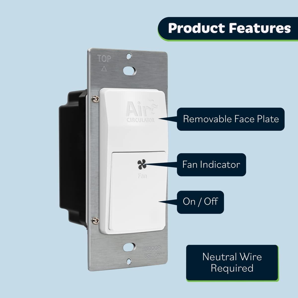 Temporizador de Ventilador TopGreener TDTS5-W Blanco 120VAC