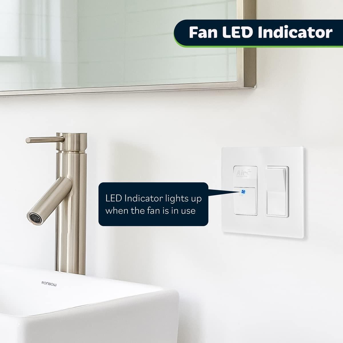 Temporizador de Ventilador TopGreener TDTS5-W Blanco 120VAC