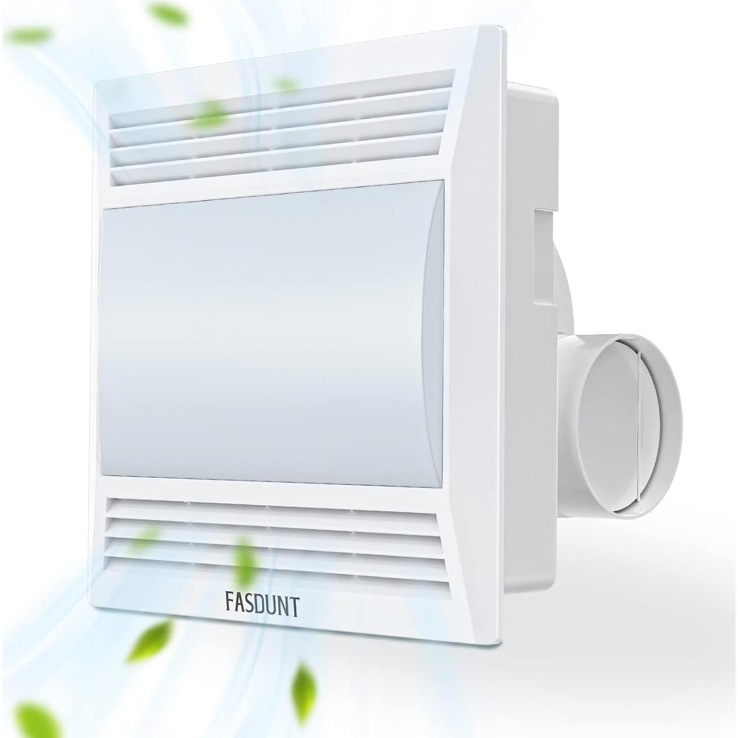 Ventilador Extractor de Baño FASDUNT 110 CFM Luz LED 3 Colores