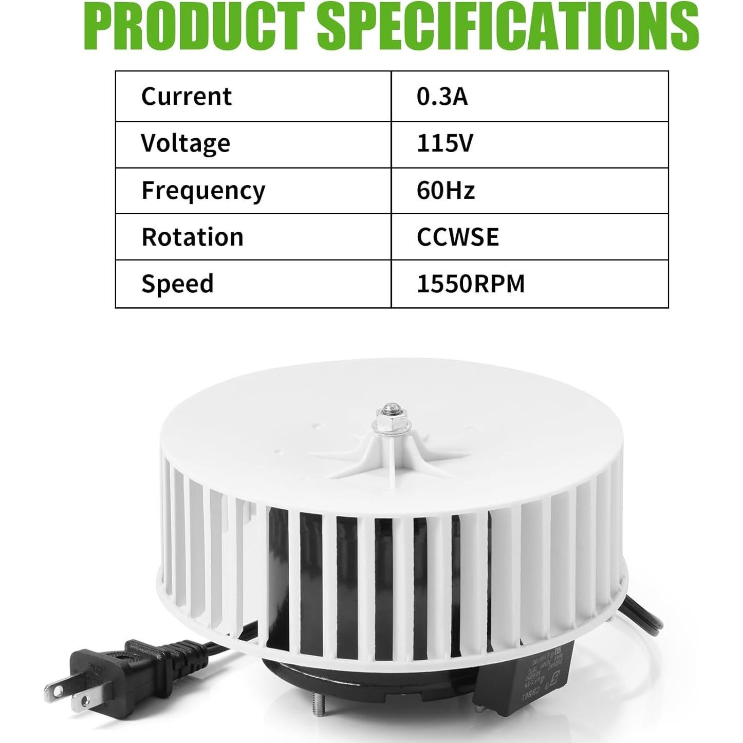 Motor de Ventilador de Baño NuTone 8663 - 1550 RPM 115V